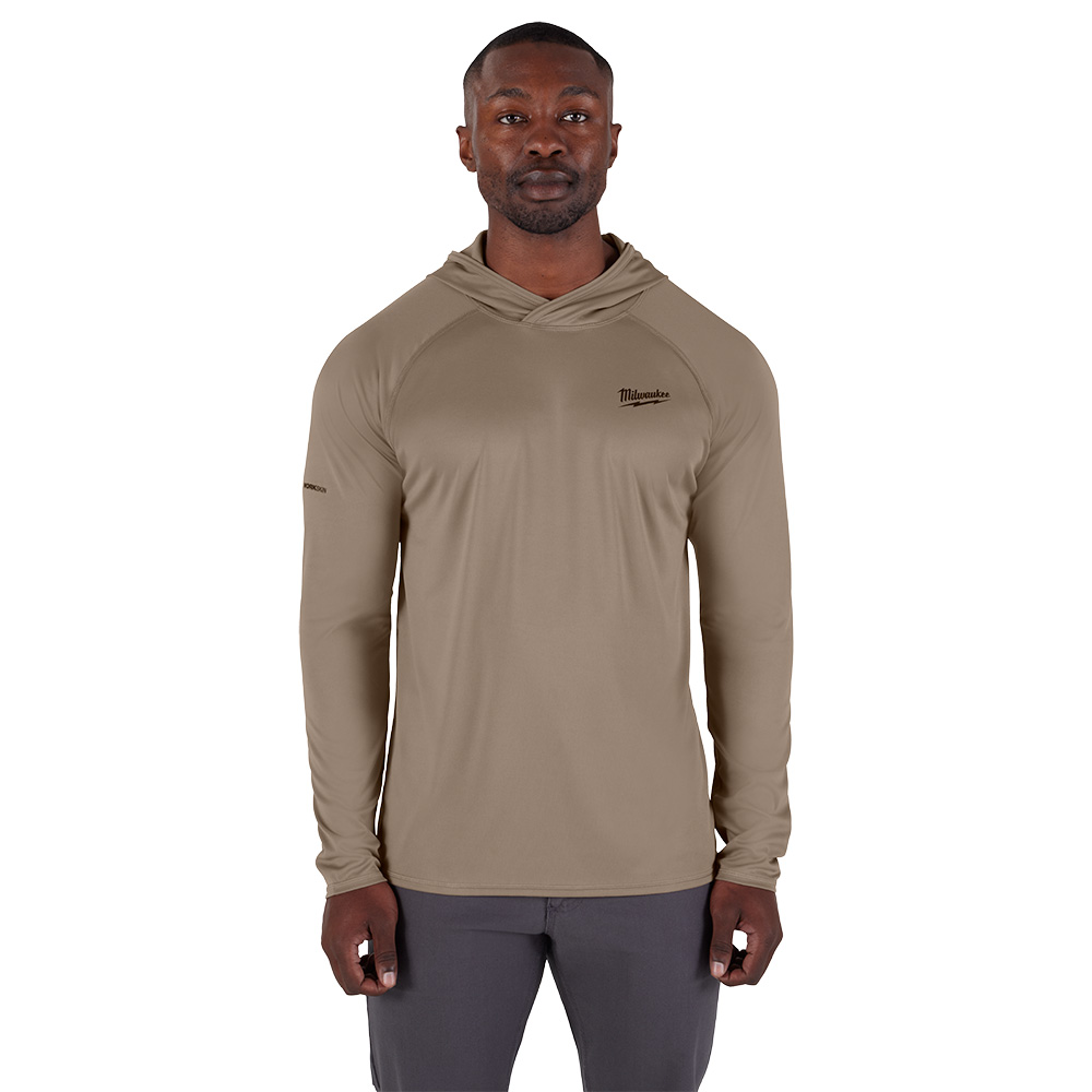 WORKSKIN Hooded Sun Shirt - SANDSTONE L