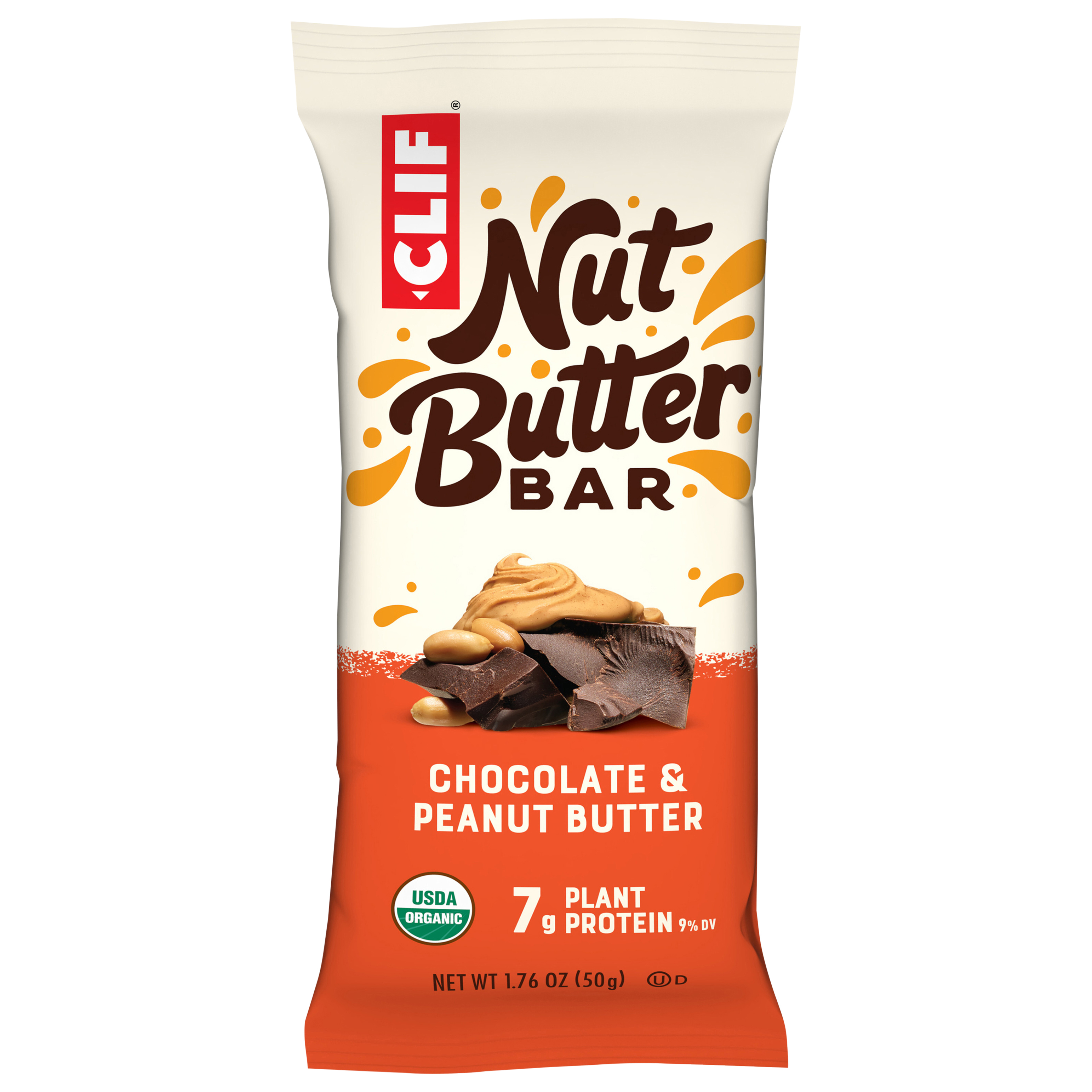 CLIF Nut Butter Bar - Chocolate Peanut Butter - Filled Energy Bar - Non-GMO - USDA Organic - Plant-Based - Low Glycemic - 1.76 oz.