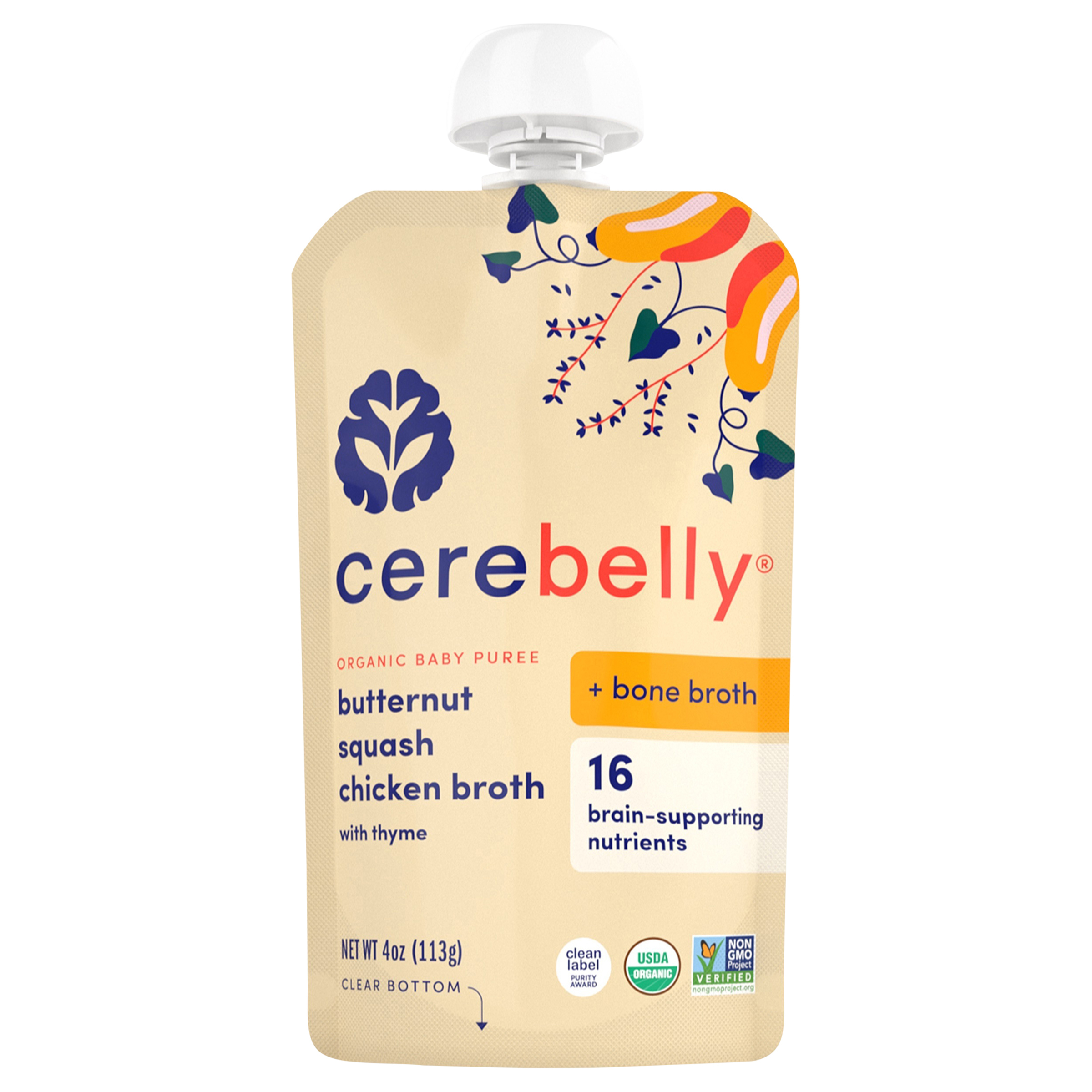 Cerebelly Organic Butternut Squash Chicken Broth with Thyme
