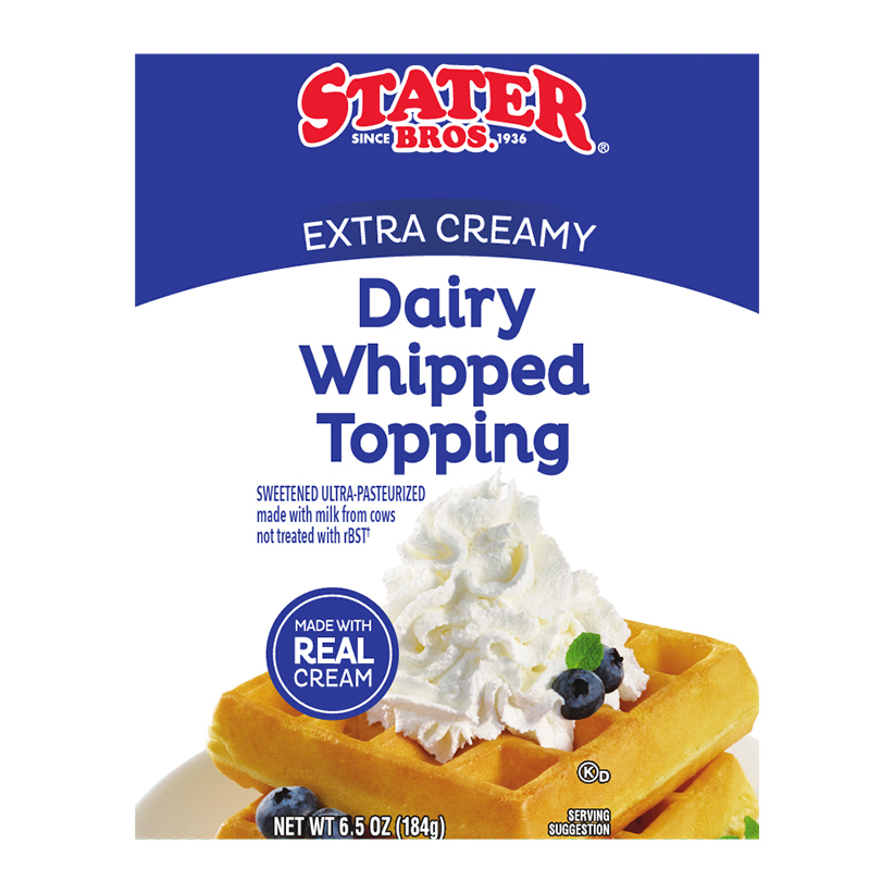 Stater Bros. Extra Creamy Dairy Whipped Topping 6.5 oz