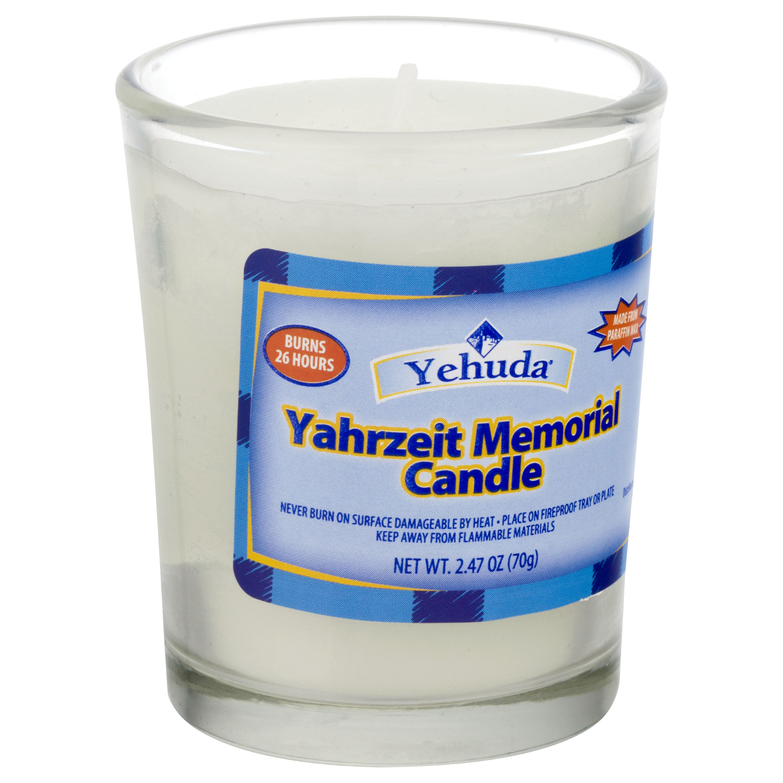 Yehuda Yahrzeit Memorial Candle