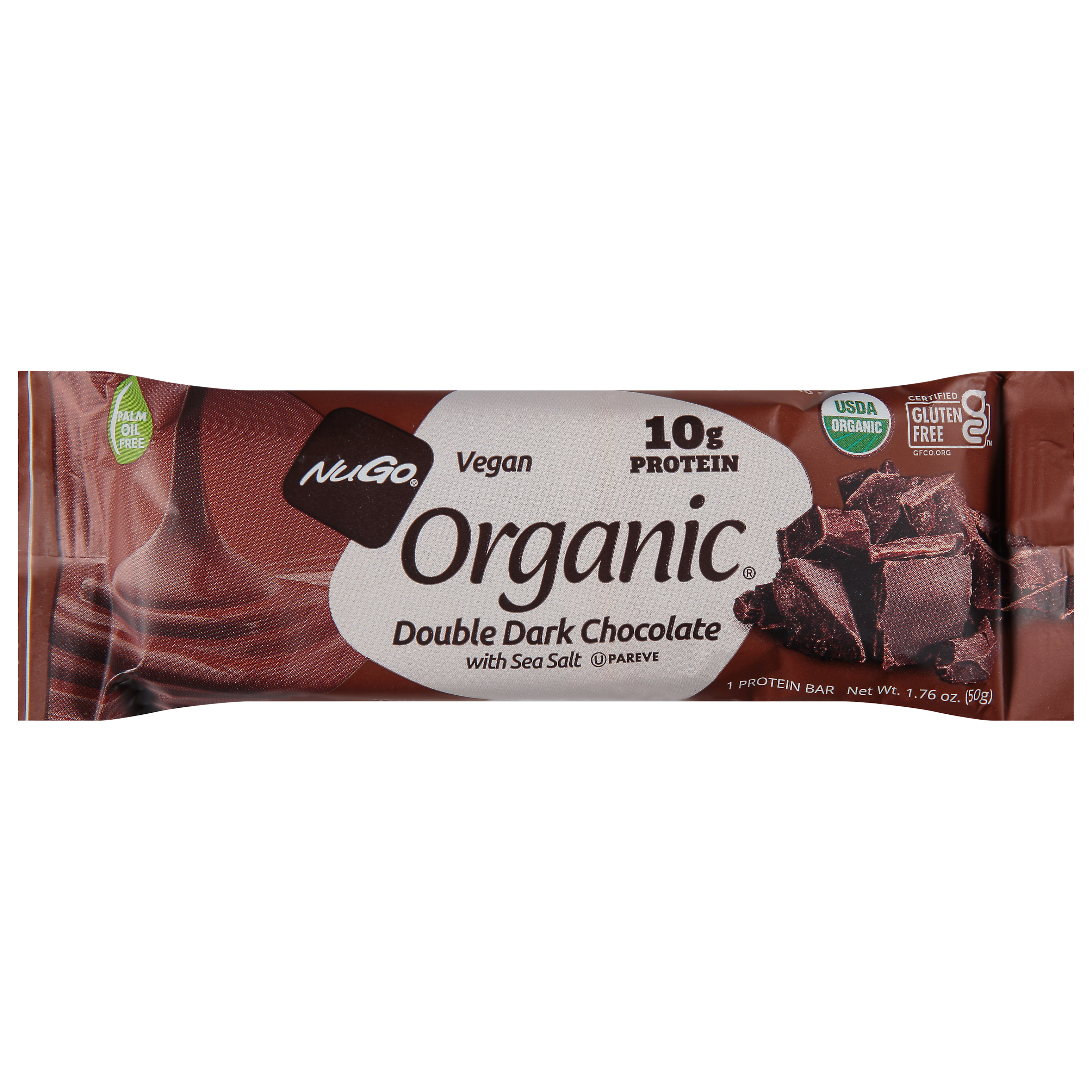 NuGo Organic Double Dark Chocolate Protein Bar with Sea Salt