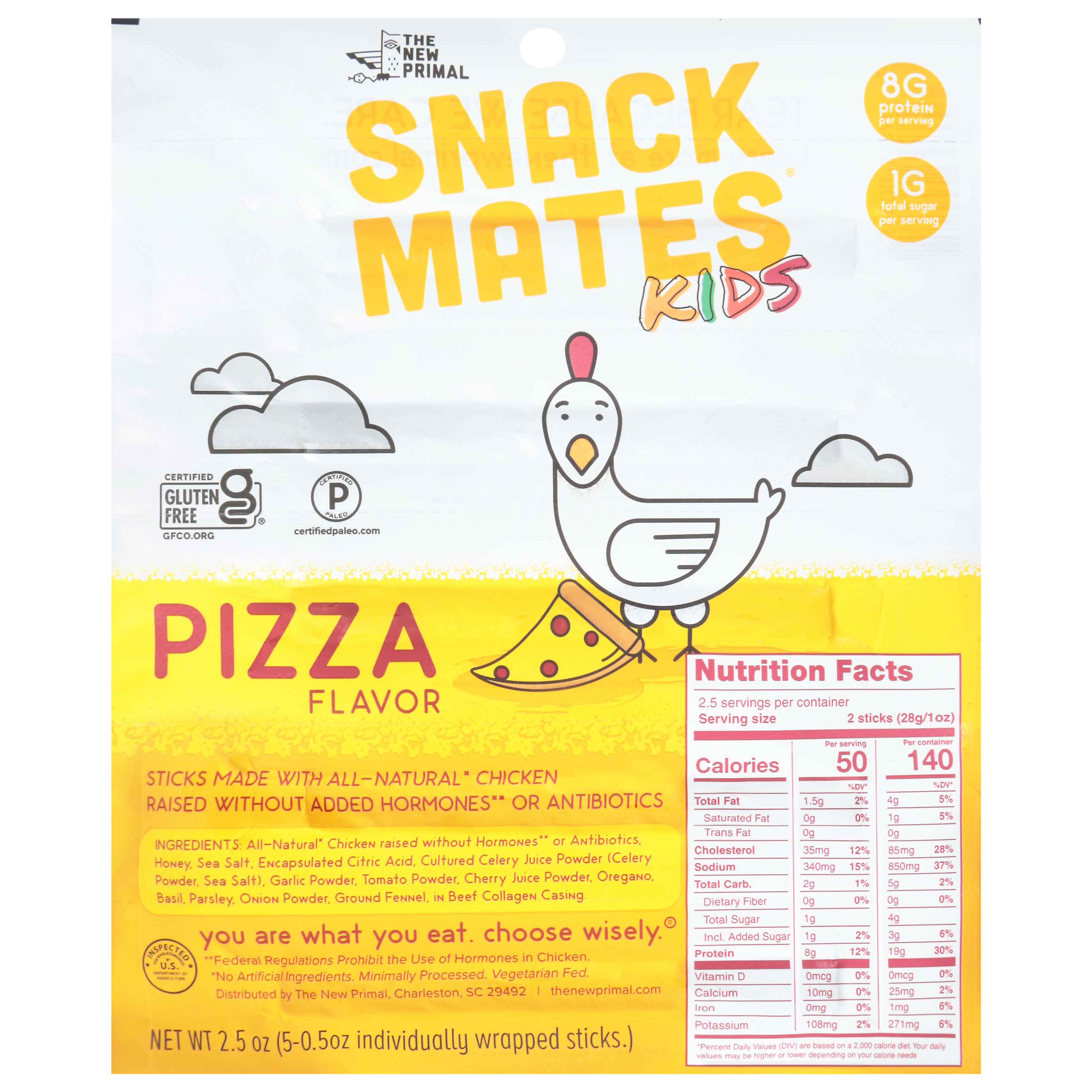 Snack Mates Kids Pizza Flavor Sticks