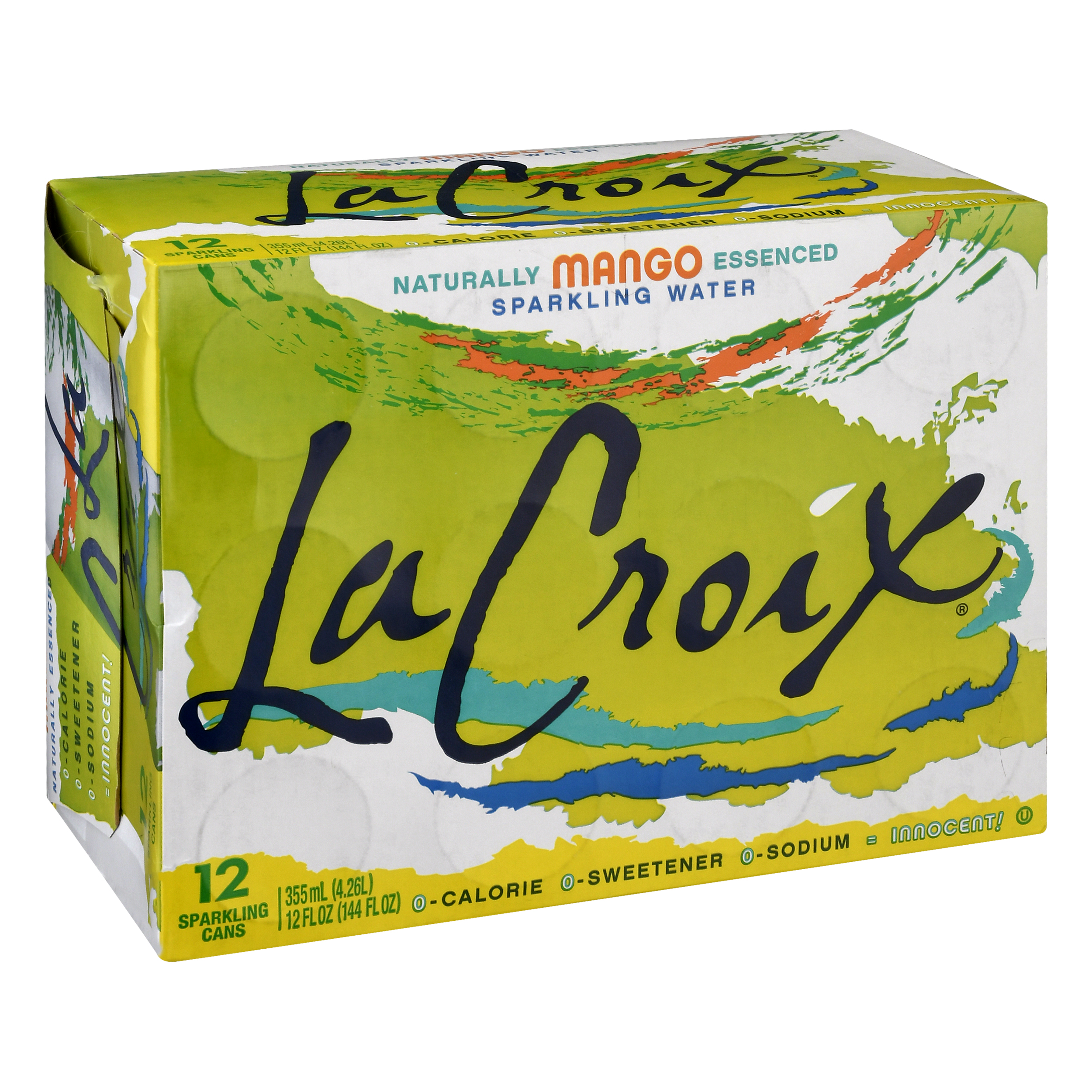 LaCroix Mango Sparkling Water 12-12 fl oz Cans Box