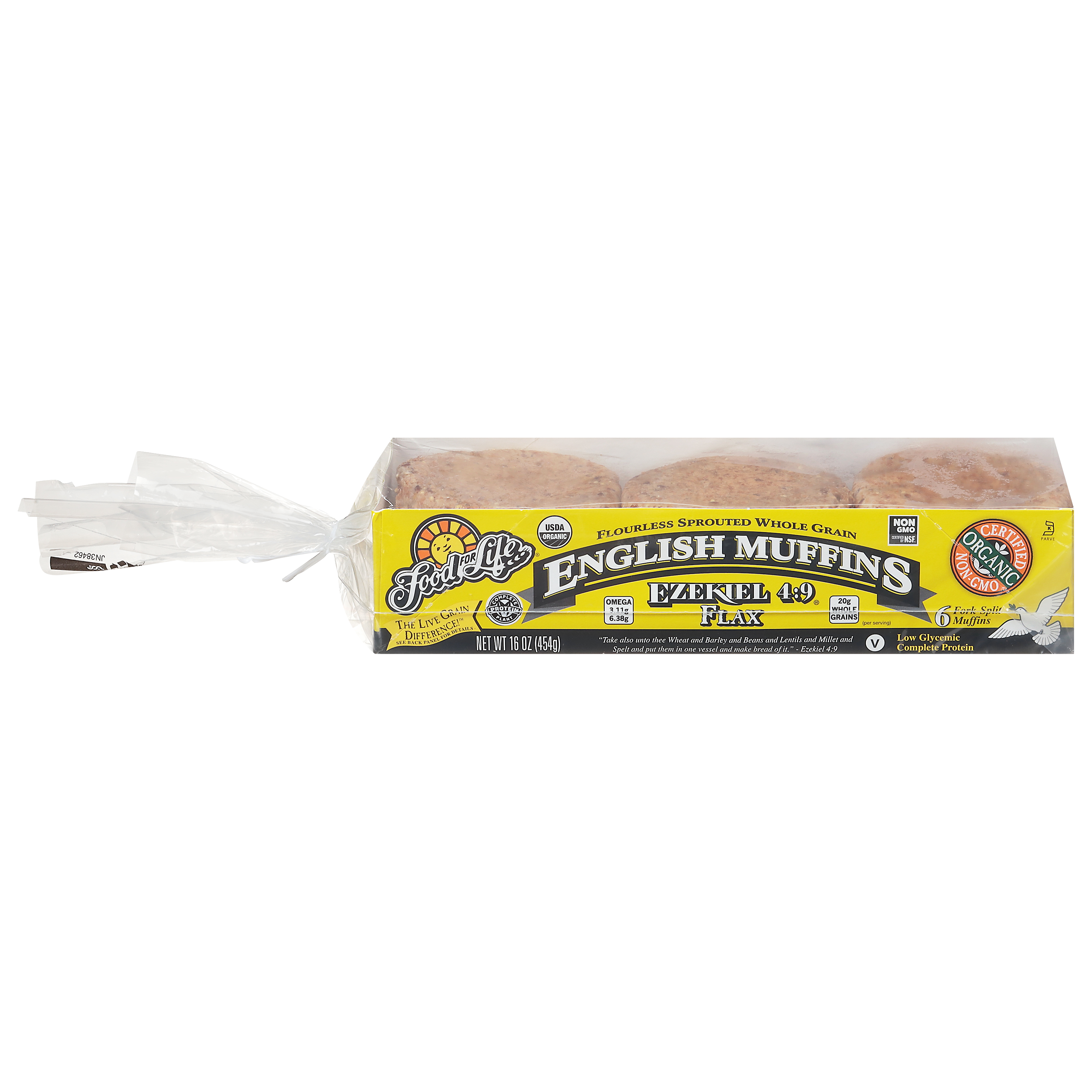 Food for Life Ezekiel 4:9 Flax Flourless English Muffins