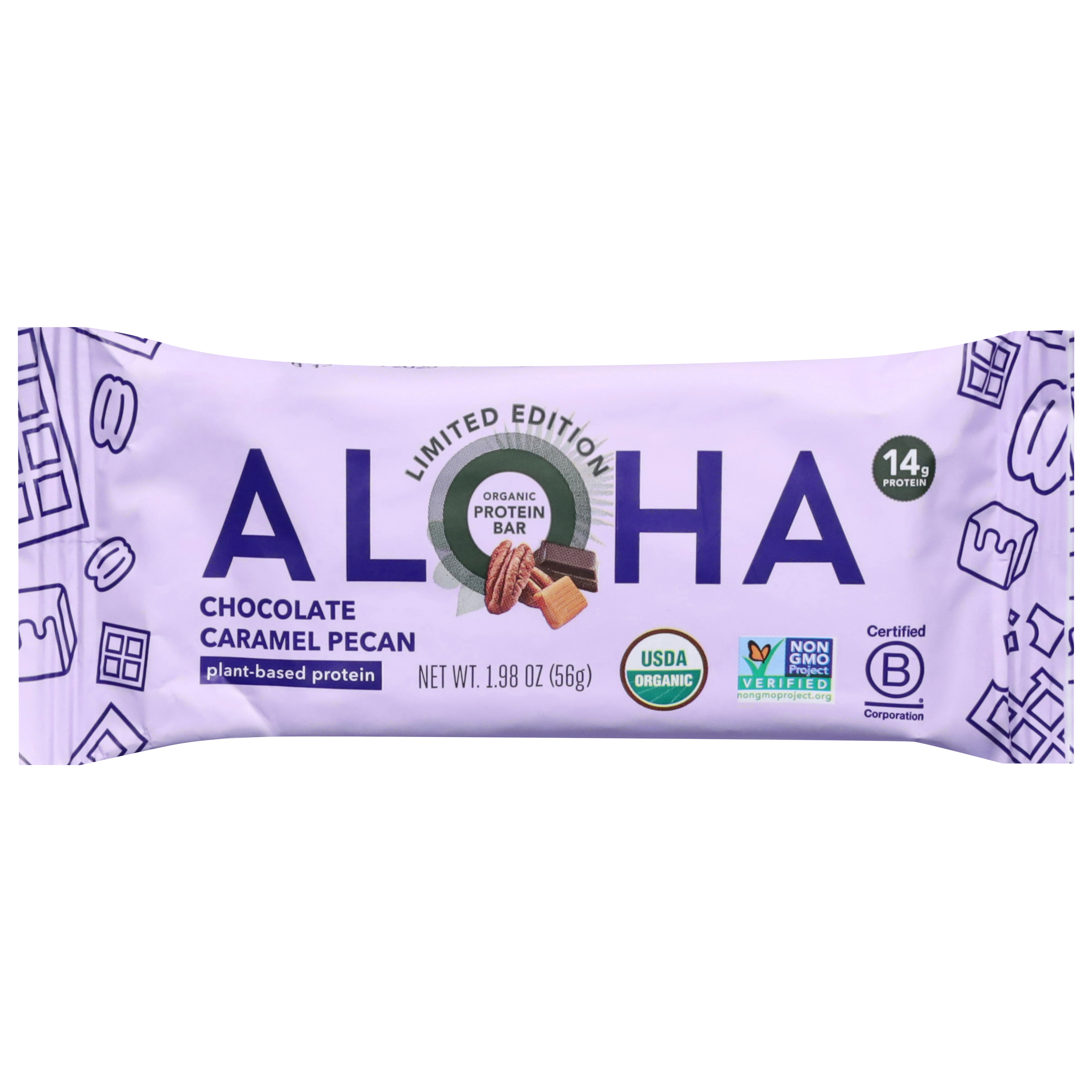 Aloha Organic Chocolate Caramel Pecan Protein Bar