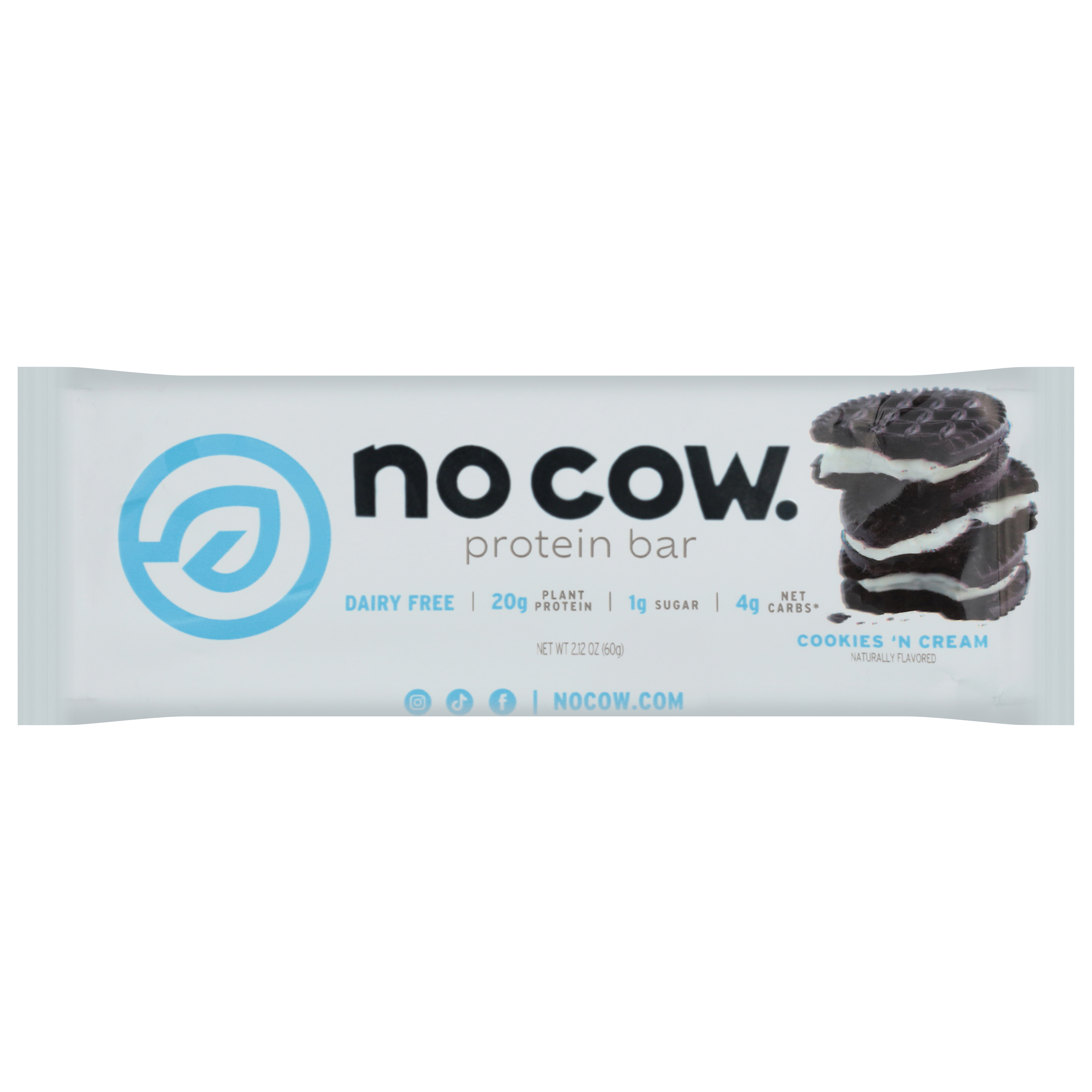 No Cow Dairy Free Cookies 'N Cream Protein Bar
