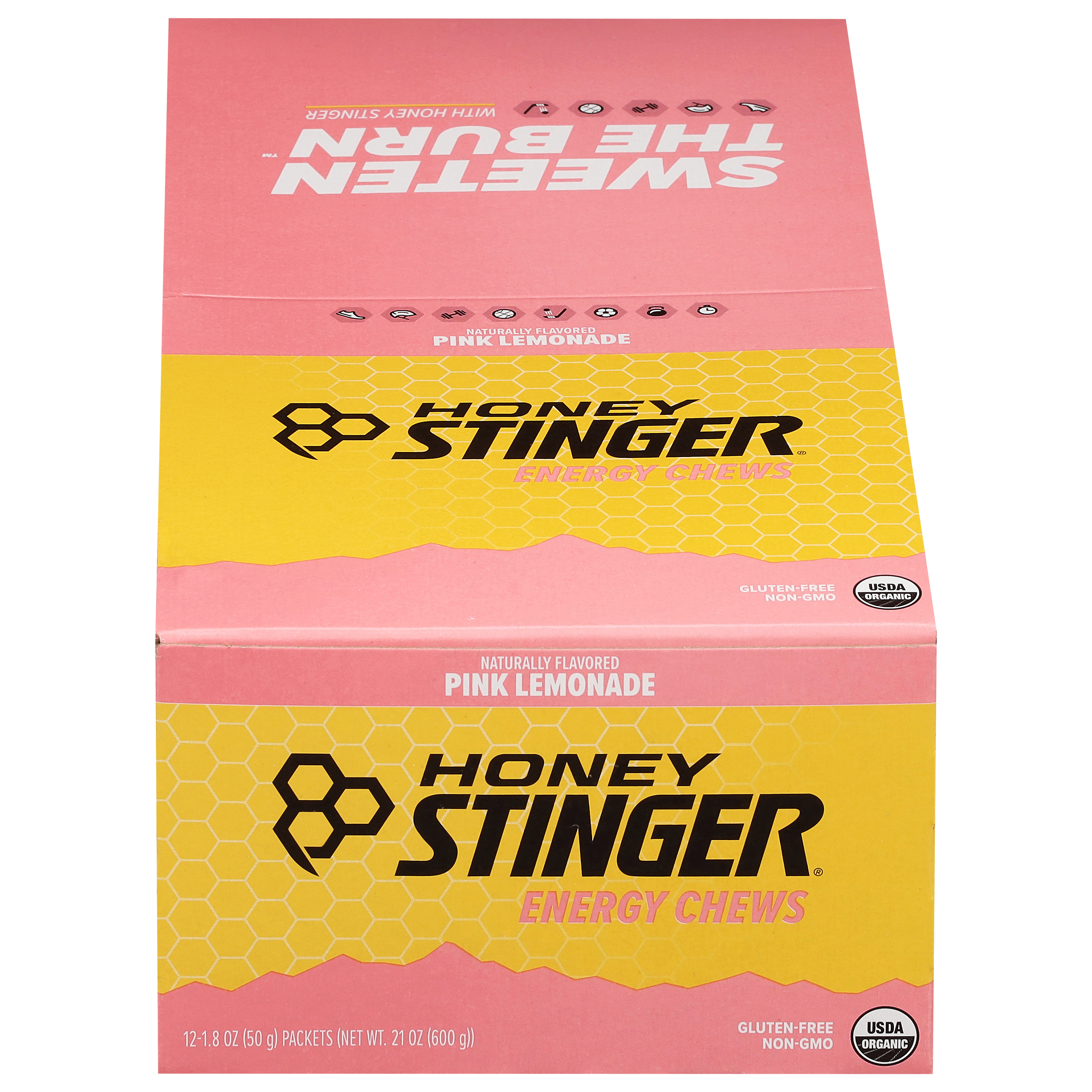 Honey Stinger Pink Lemonade Energy Chews 12 - 1.8 oz Packets