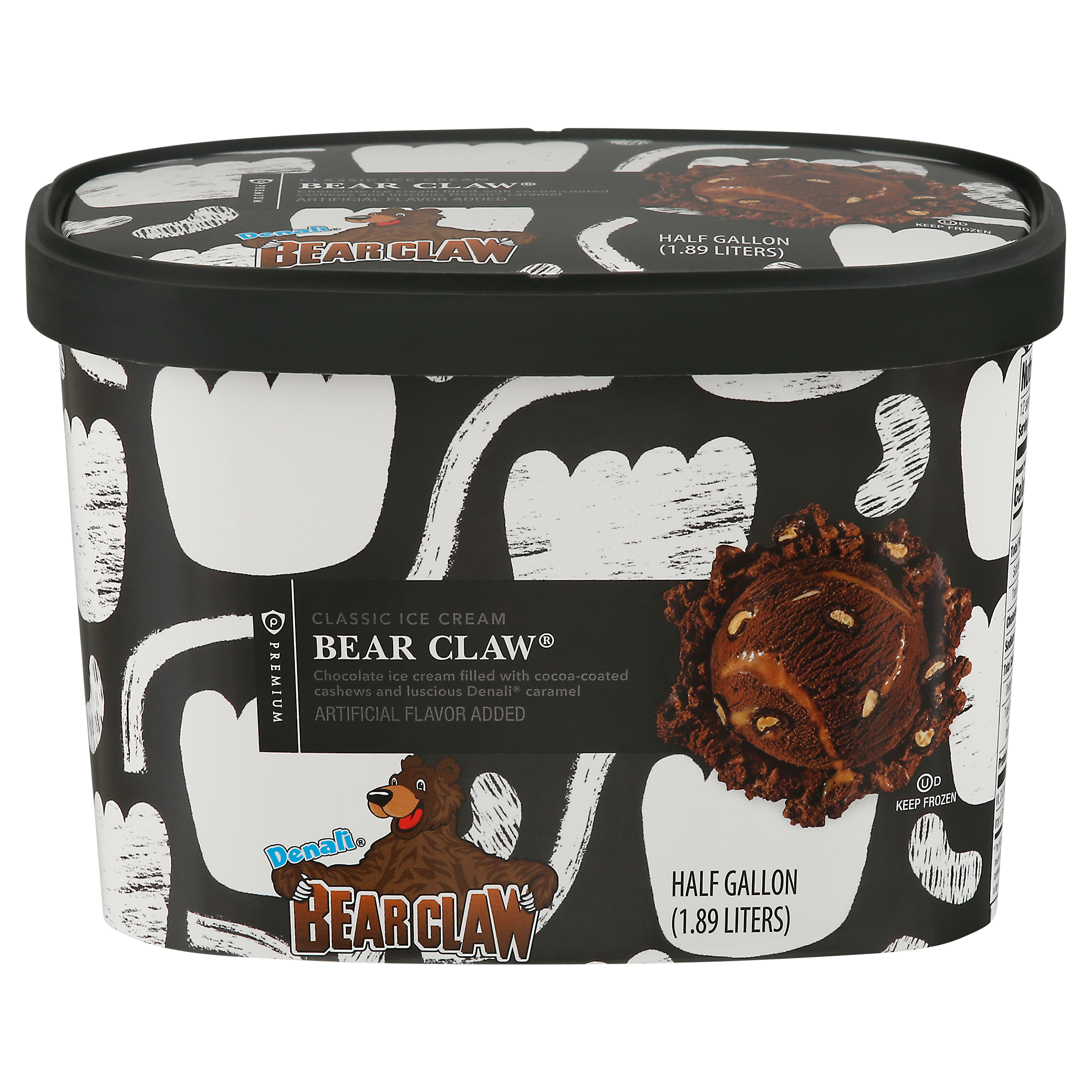 Publix Premium Denali Classic Bear Claw Ice Cream 0.50 gal