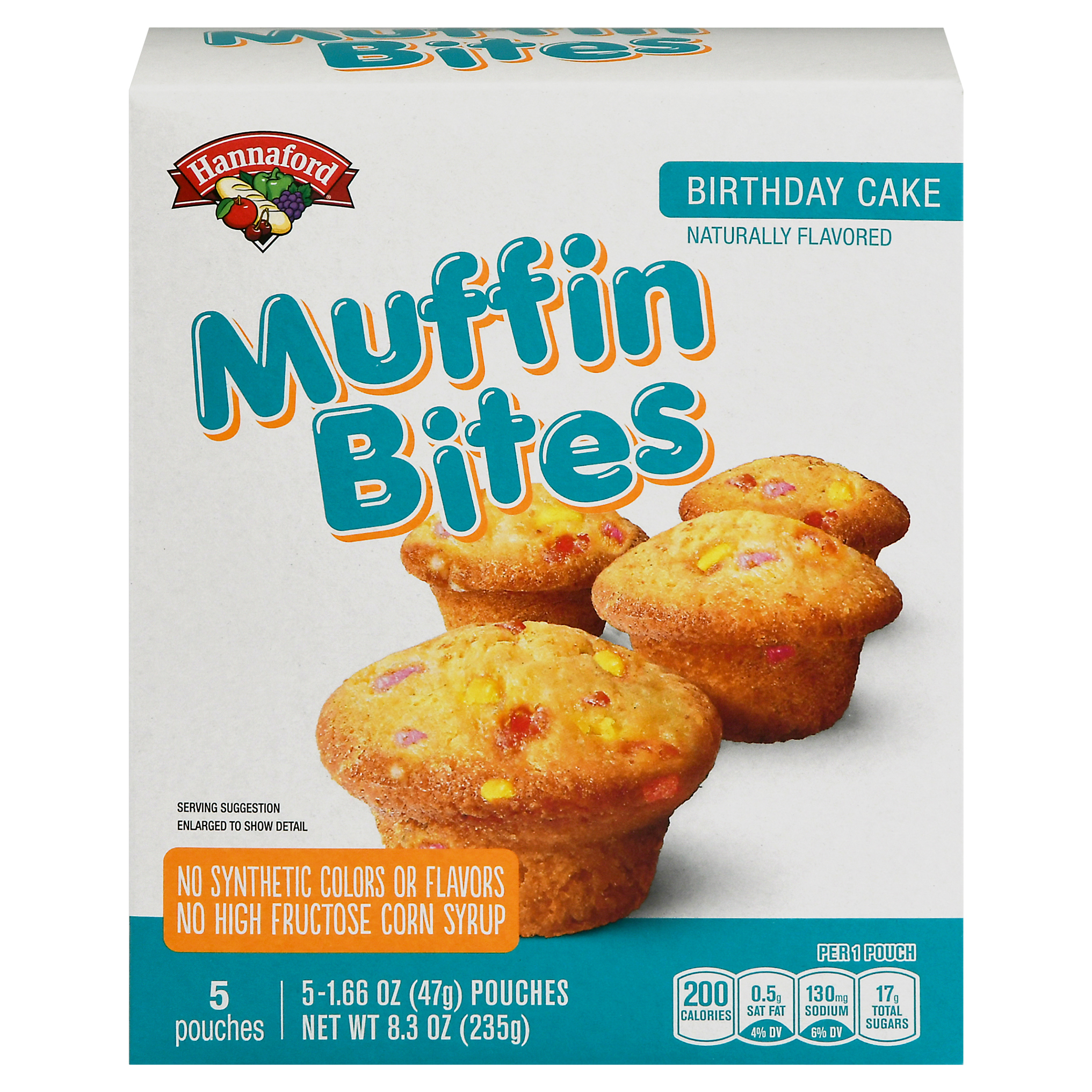 Hannaford Birthday Cake Muffin Bites Pouches 5 1.66 oz