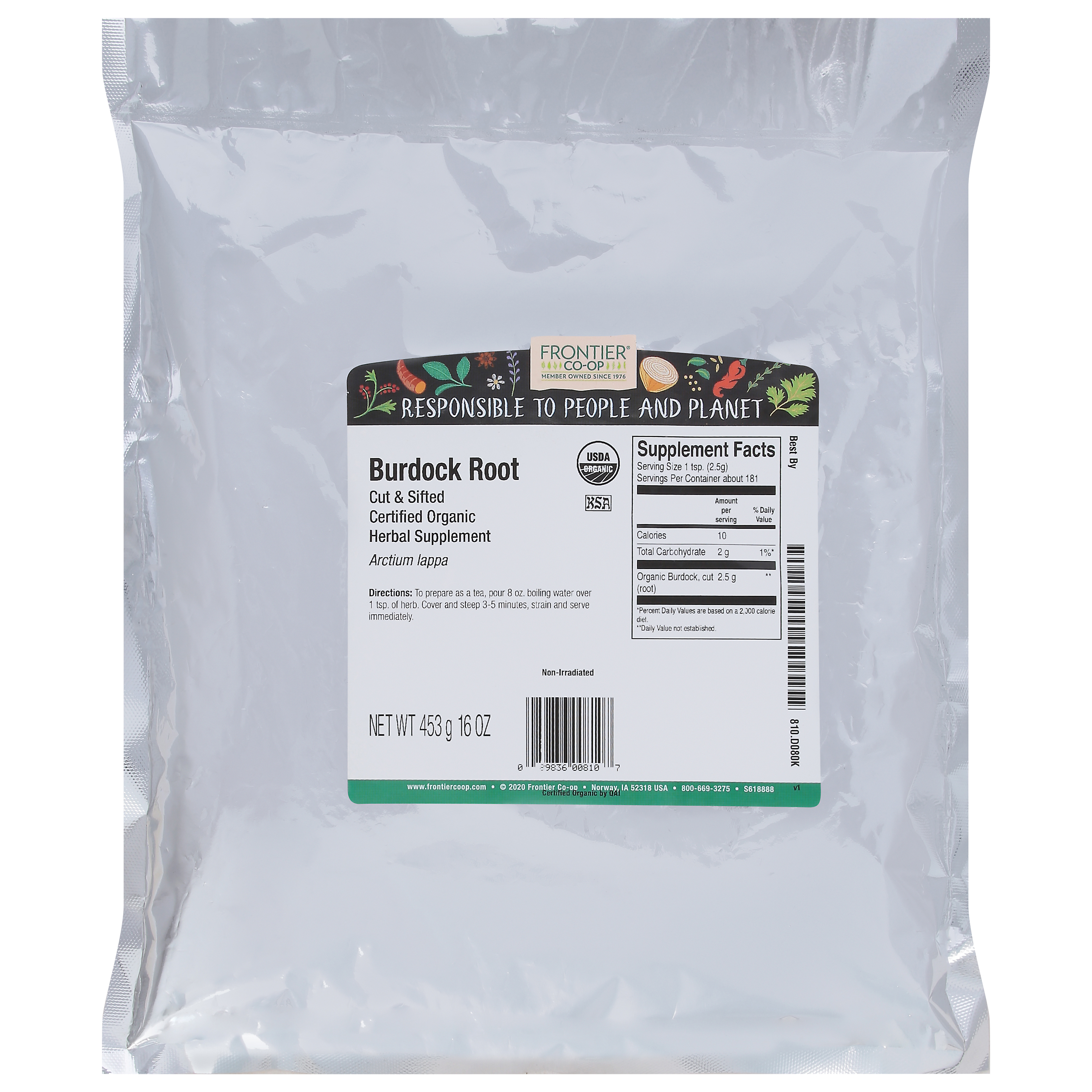 Frontier Co-op Cut & Sifted Burdock Root