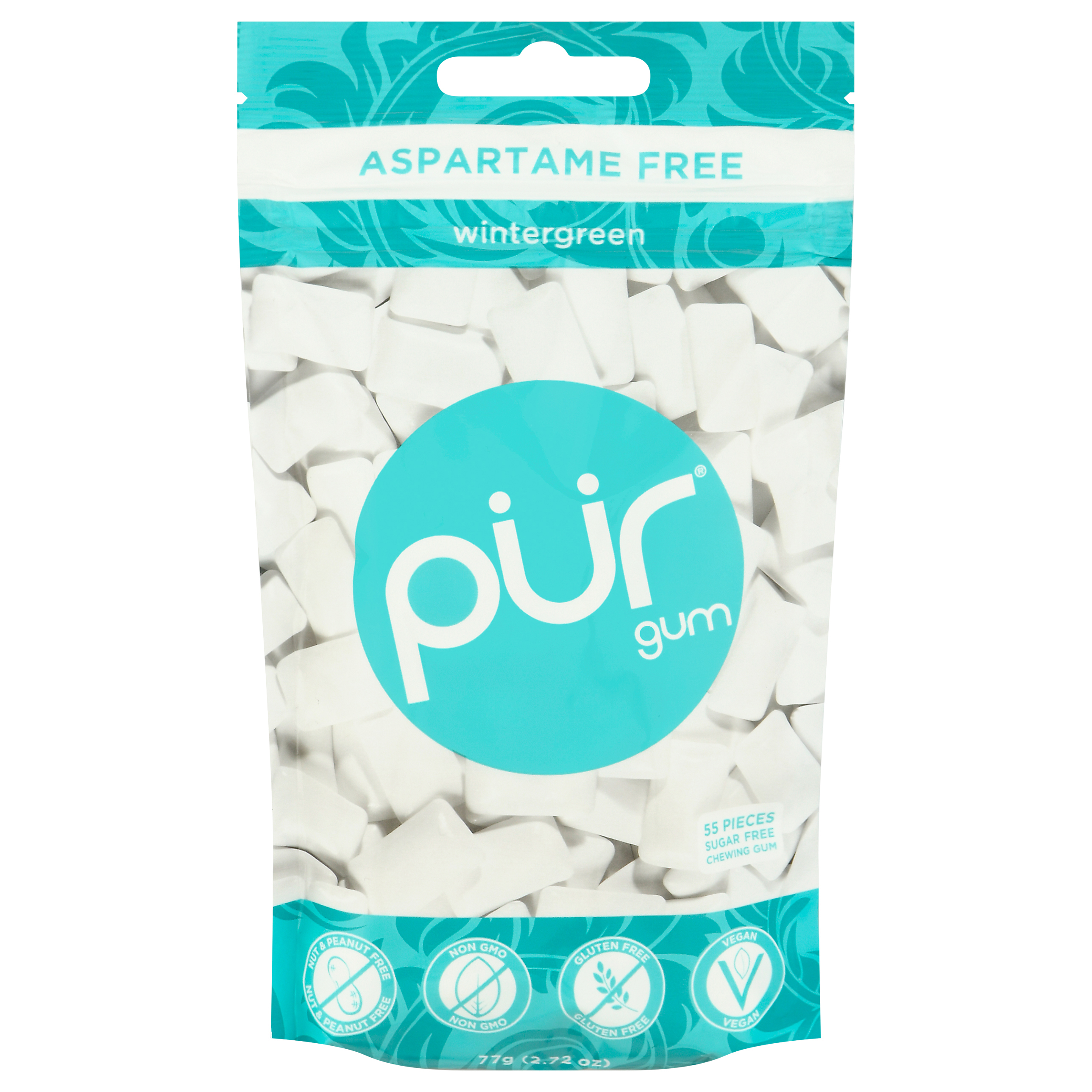 Pur Aspartame Free Wintergreen Sugar Free Chewing Gum