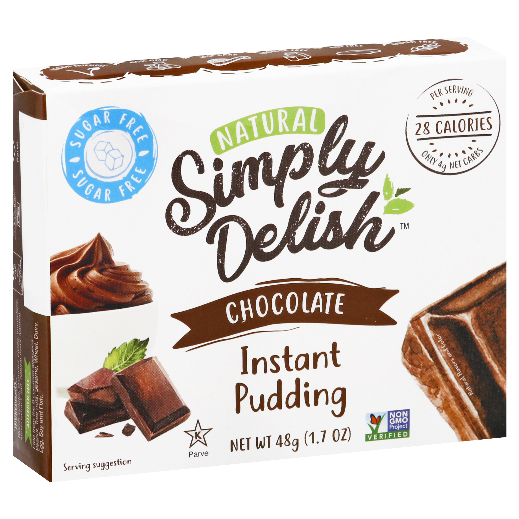 Simply Delish Natural Chocolate Instant Pudding 48 gr