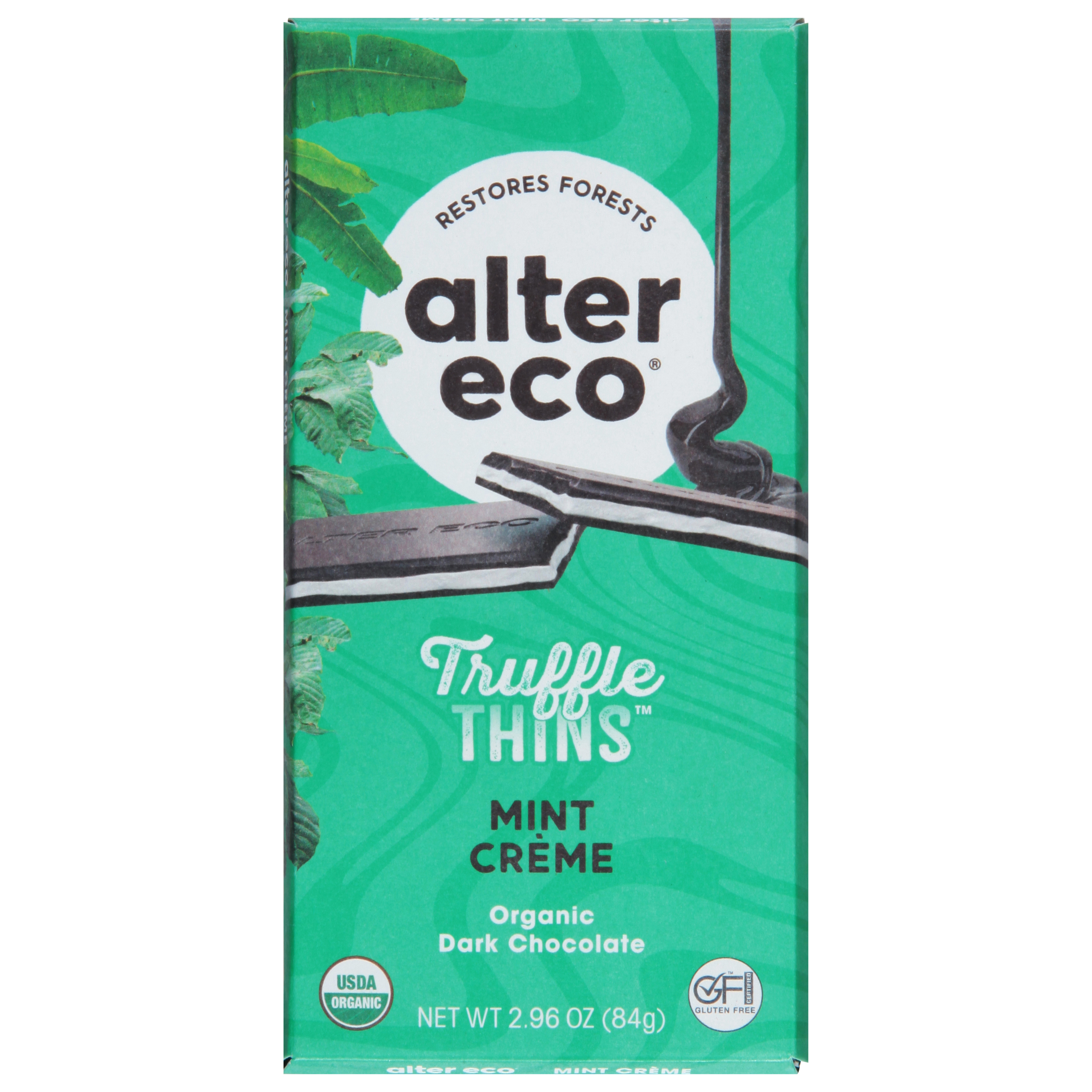 Alter Eco Truffle Thins Organic Mint Creme Dark Chocolate