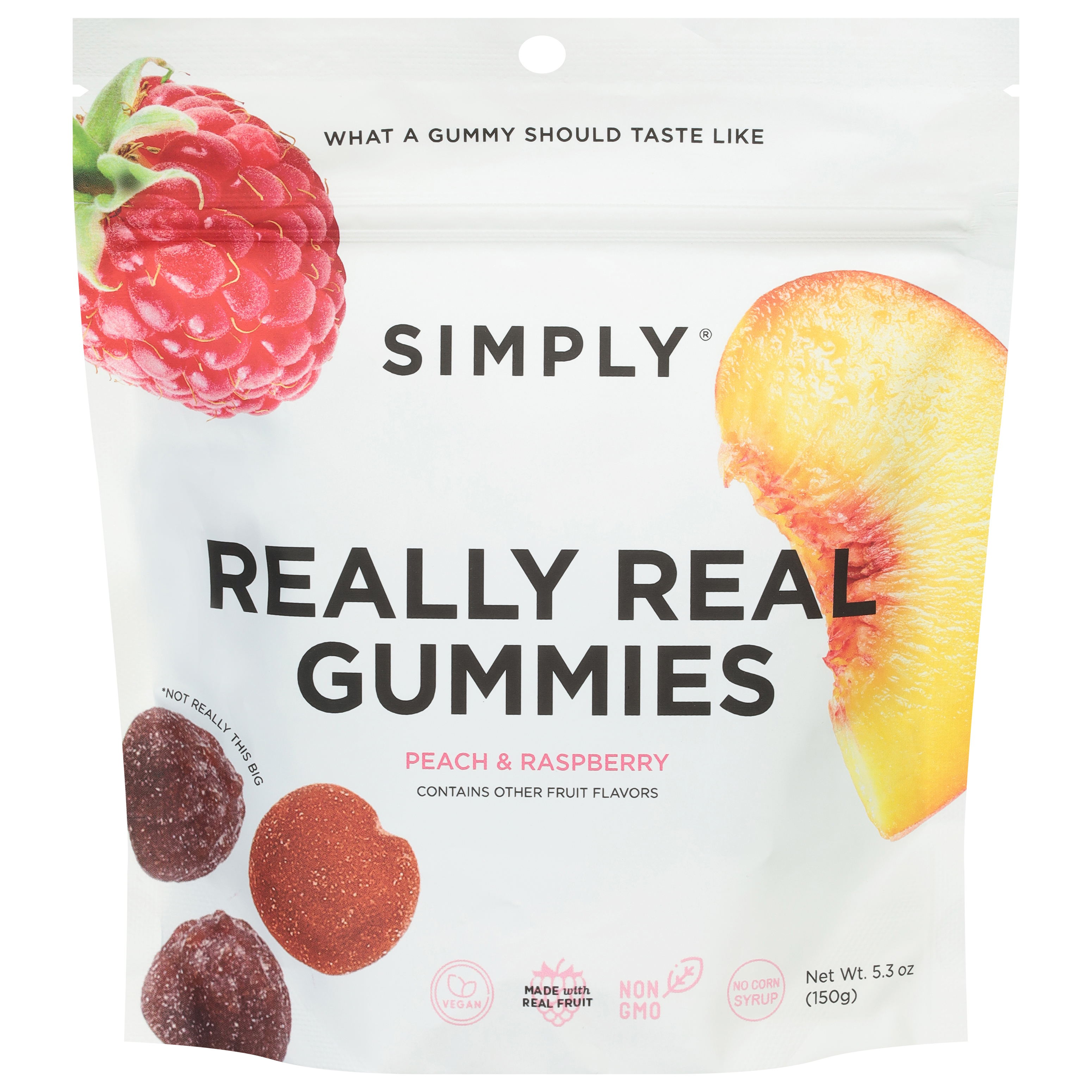 Simply Peach & Raspberry Gummies