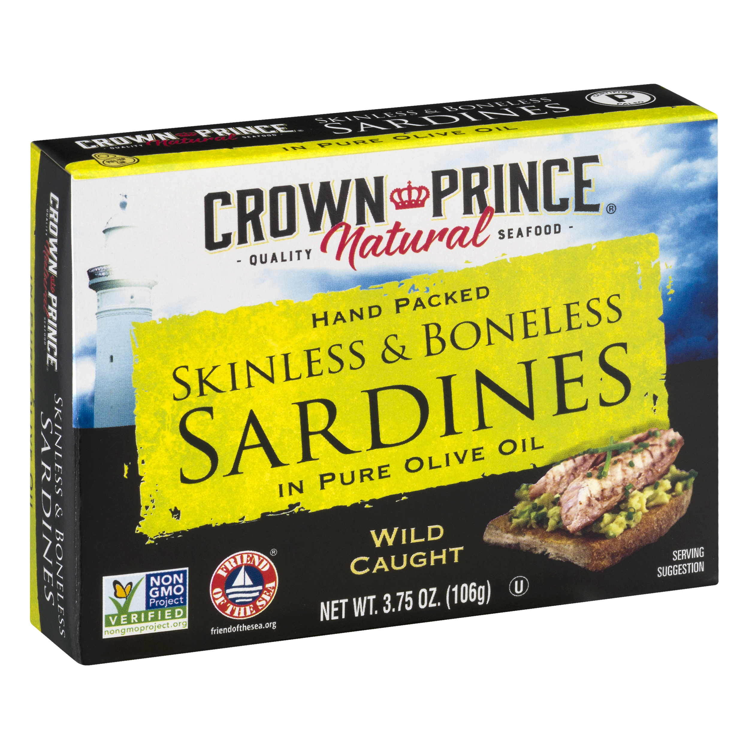 Crown Prince Skinless & Boneless Sardines in Pure Olive Oil