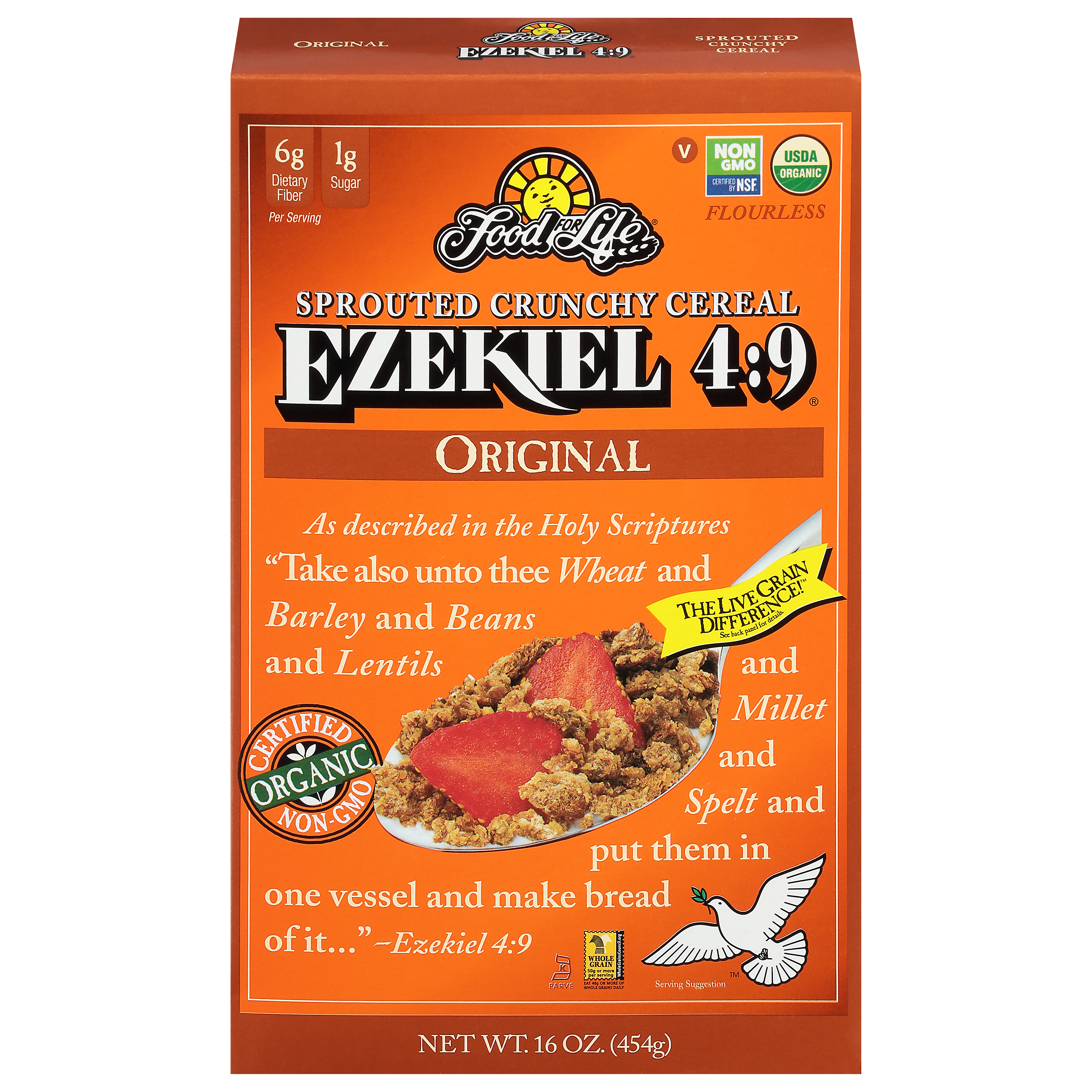 Food for Life Ezekiel 4:9 Crunchy Sprouted Original Cereal