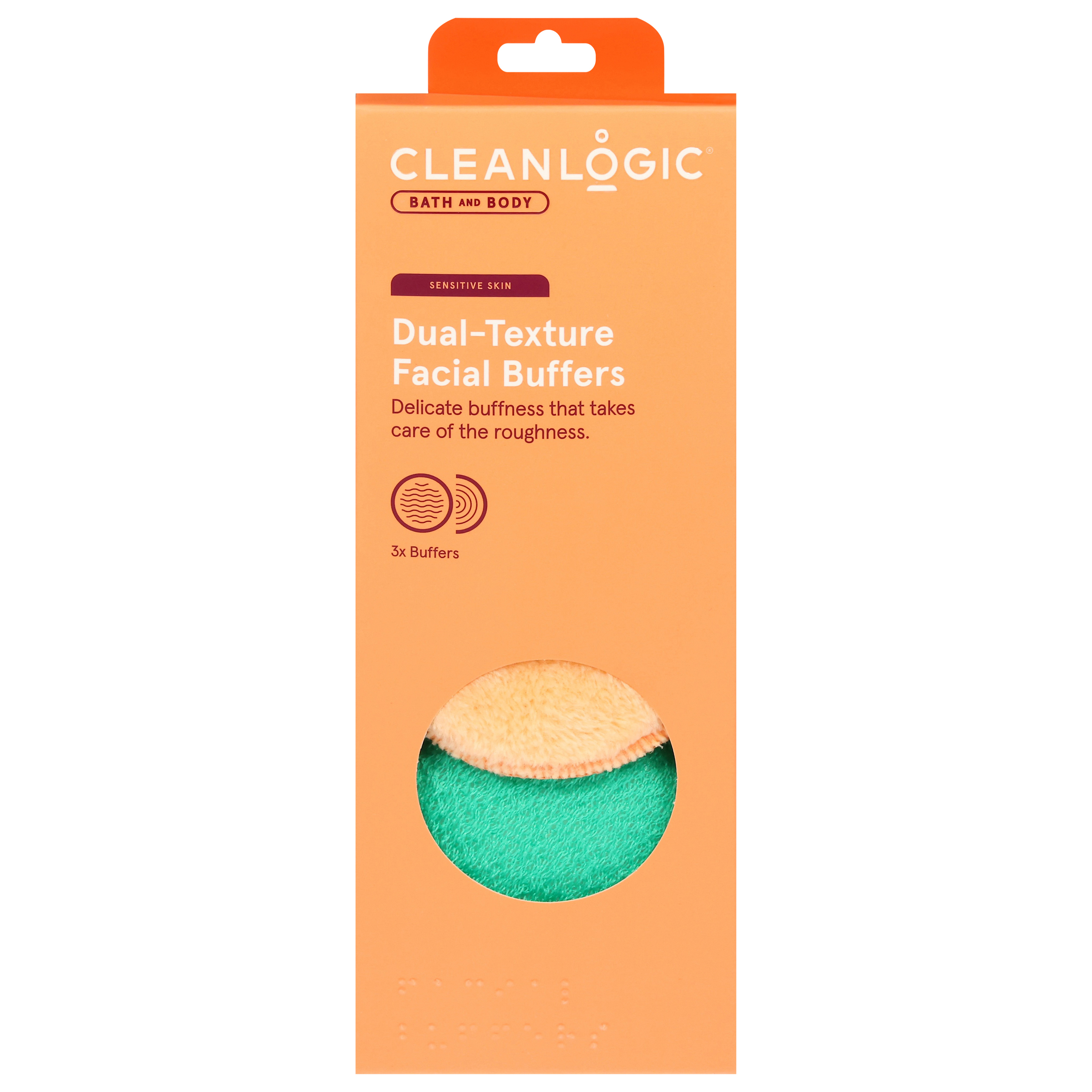 Cleanlogic Bath and Body Dual Texture Facial Buffers