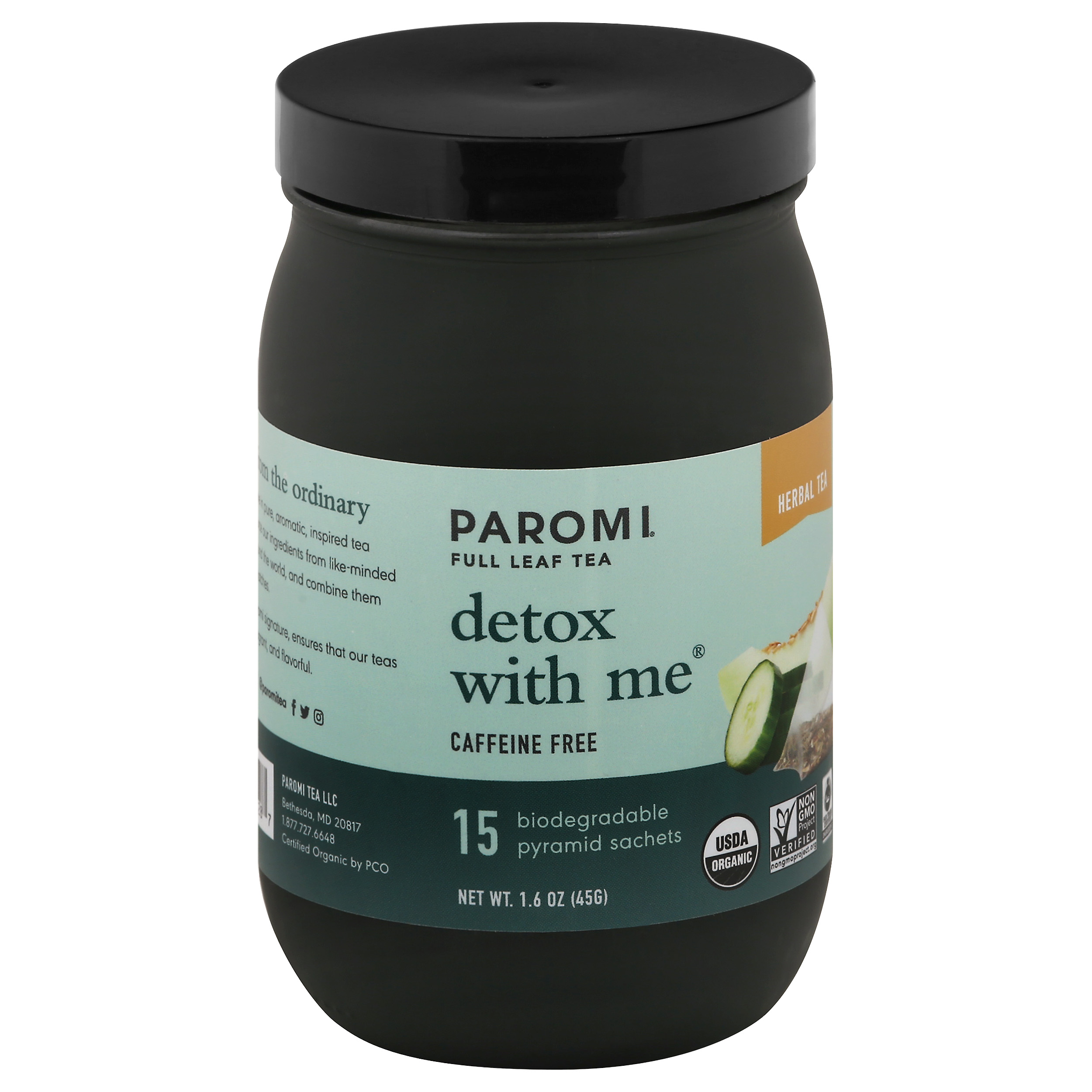 Paromi Detox with Me Caffeine Free Pyramid Sachets Herbal Tea