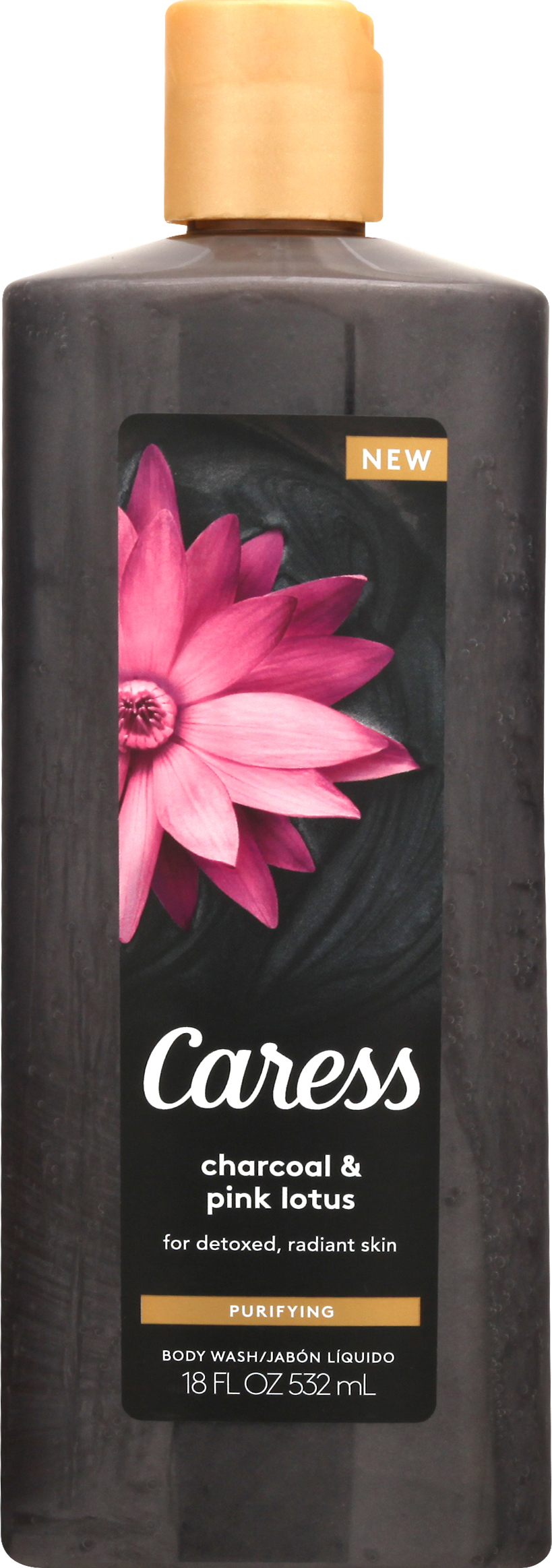 Caress Charcoal & Pink Lotus Body Wash 18 oz