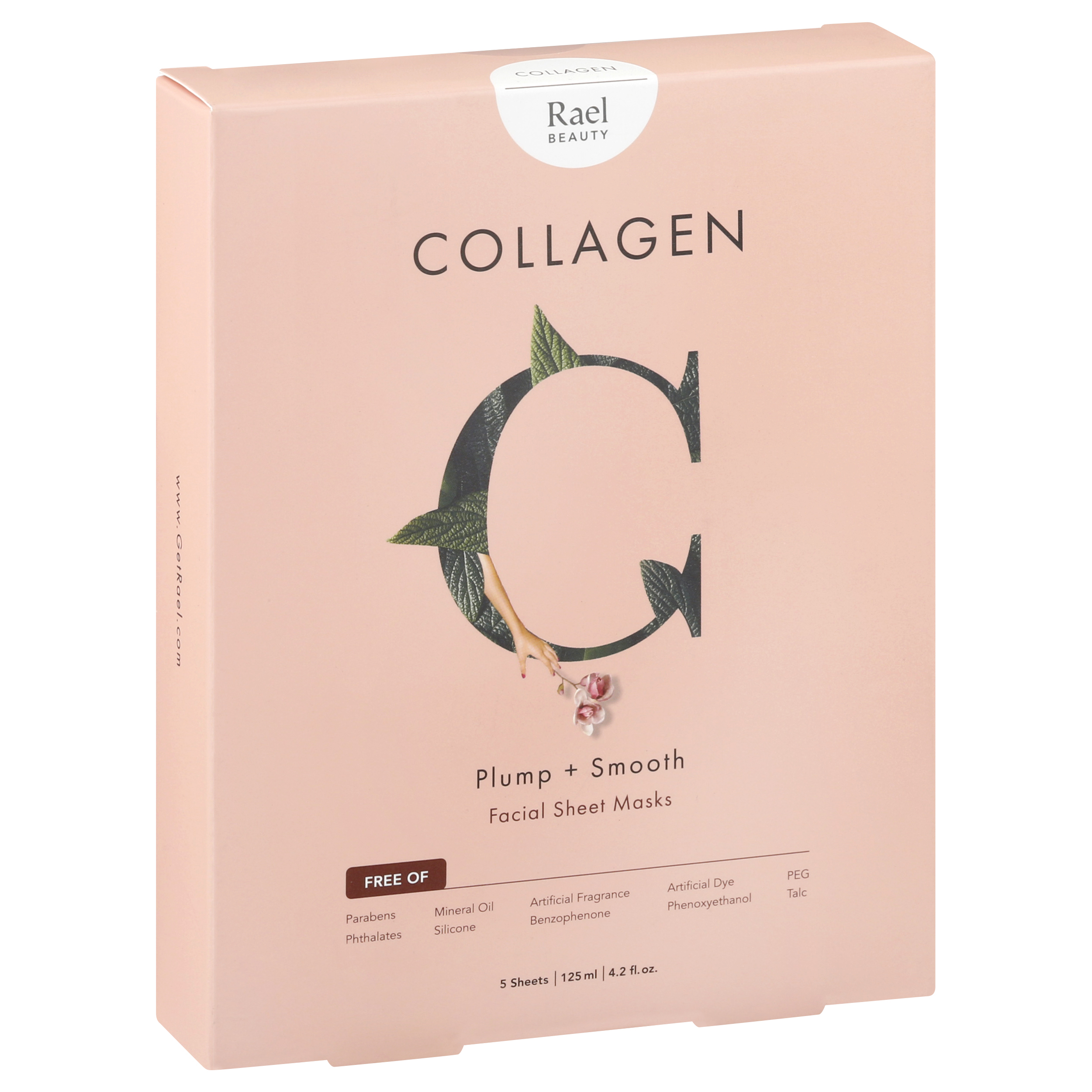 Rael Beauty Collagen Plump + Smooth Facial Sheet Masks