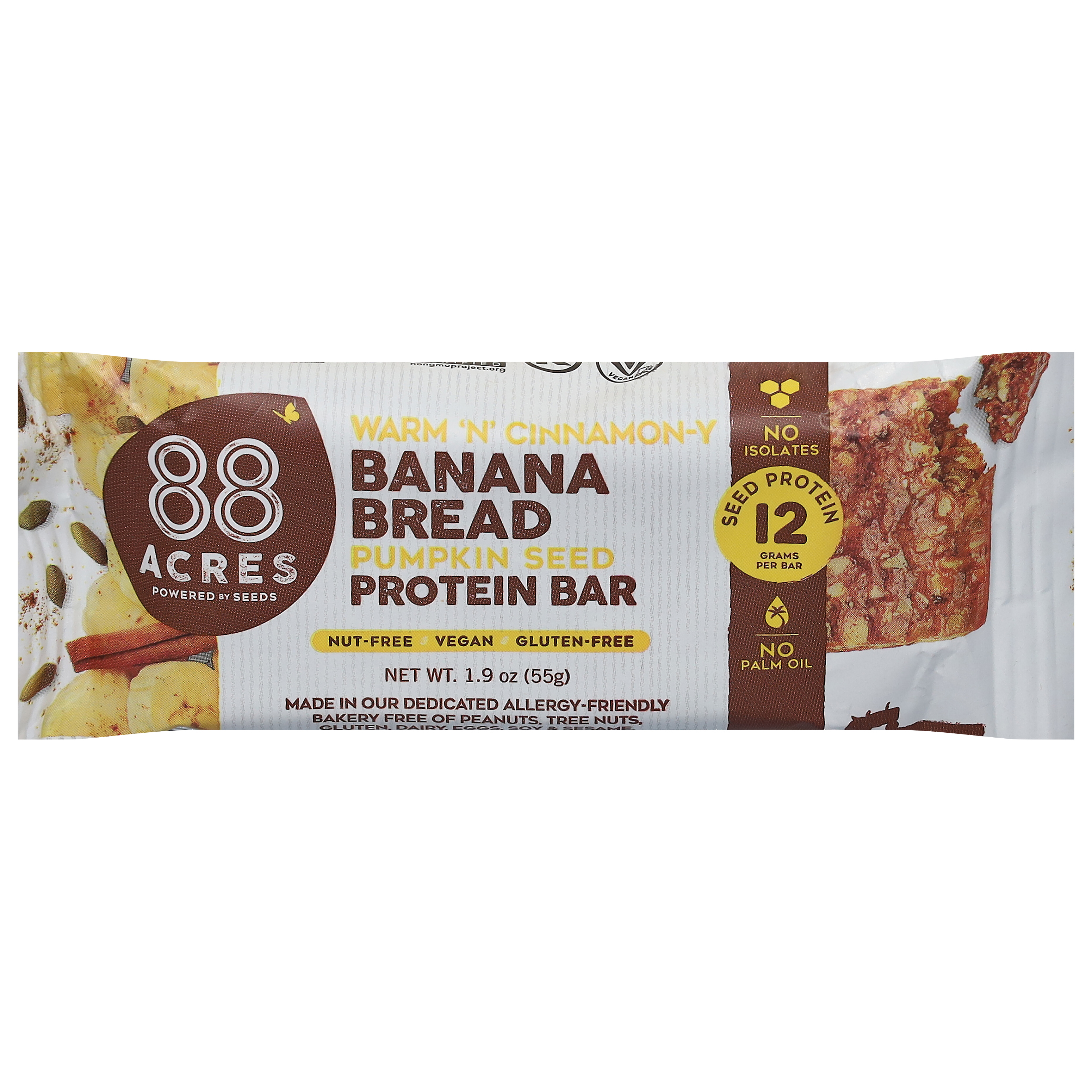 88 Acres Banana Bread Pumpkin Seed Protein Bar