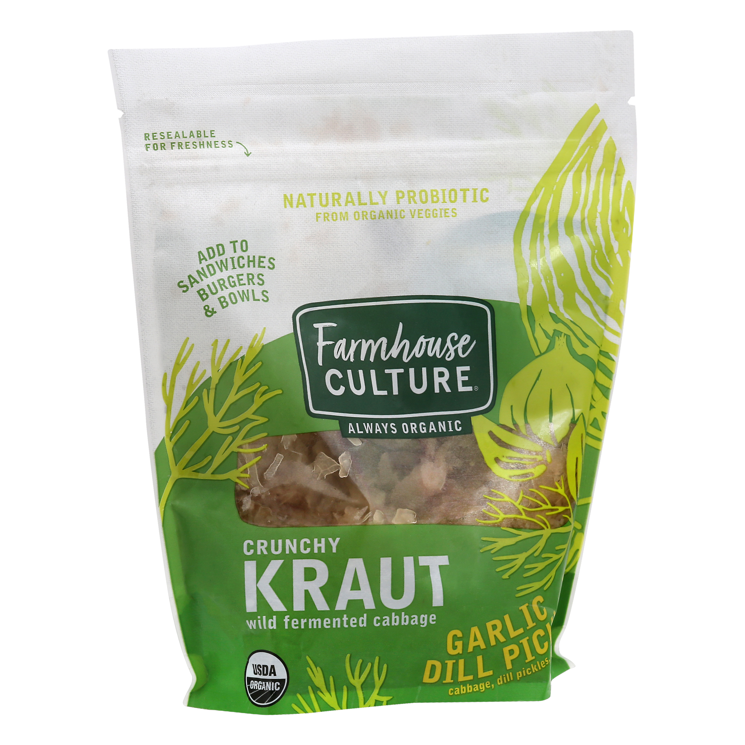 Farmhouse Culture Crunchy Garlic Dill Pickle Kraut