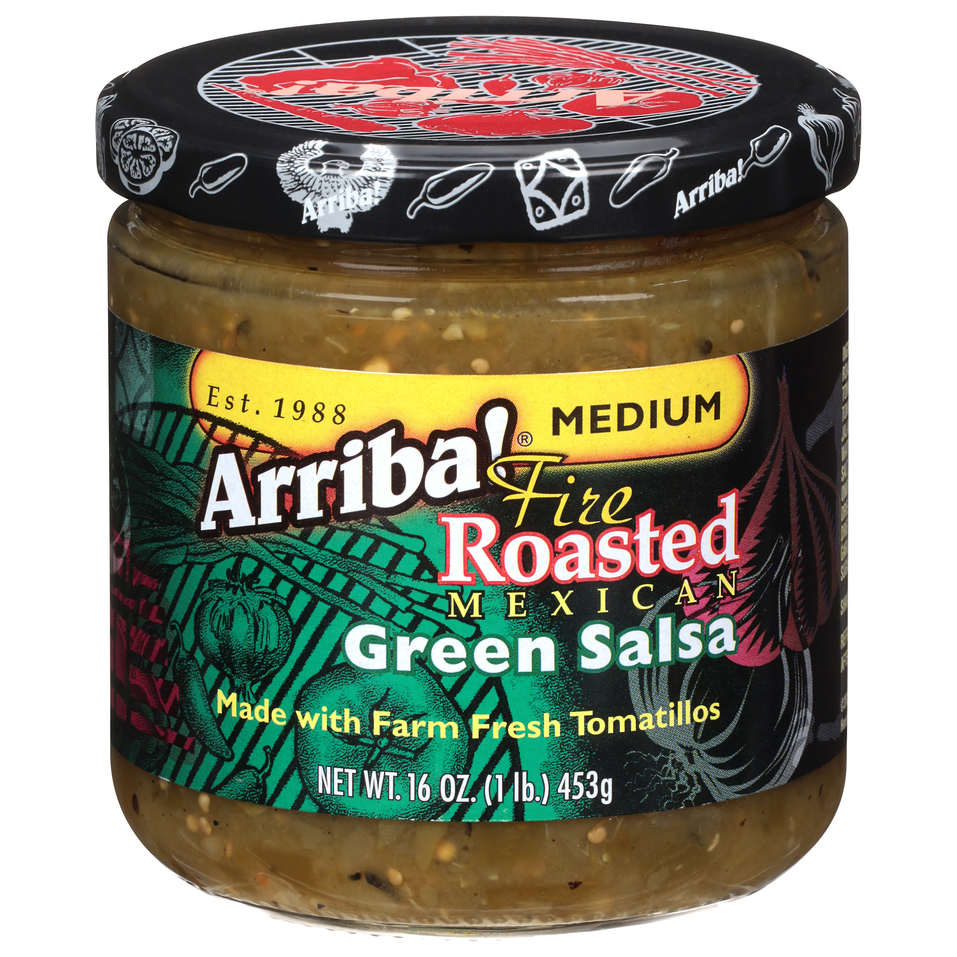 Arriba! Medium Fire Roasted Mexican Green Salsa