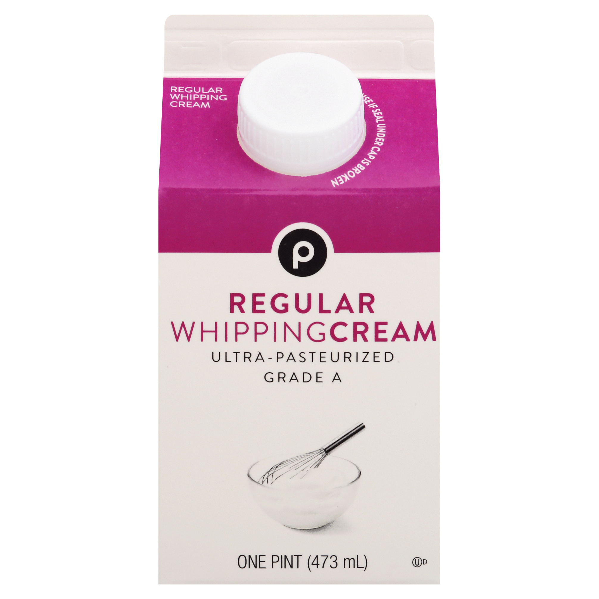 Publix Regular Whipping Cream 1 pt GABLE TOP