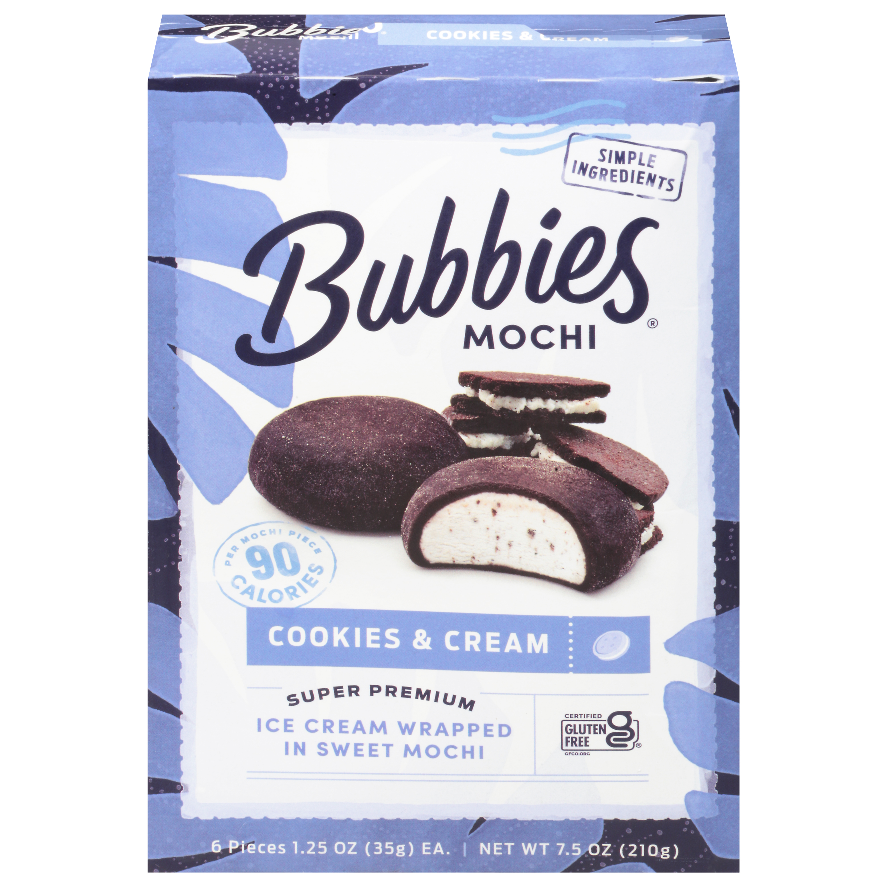 Bubbies Cookies & Cream Mochi 6 - 1.25 oz ea