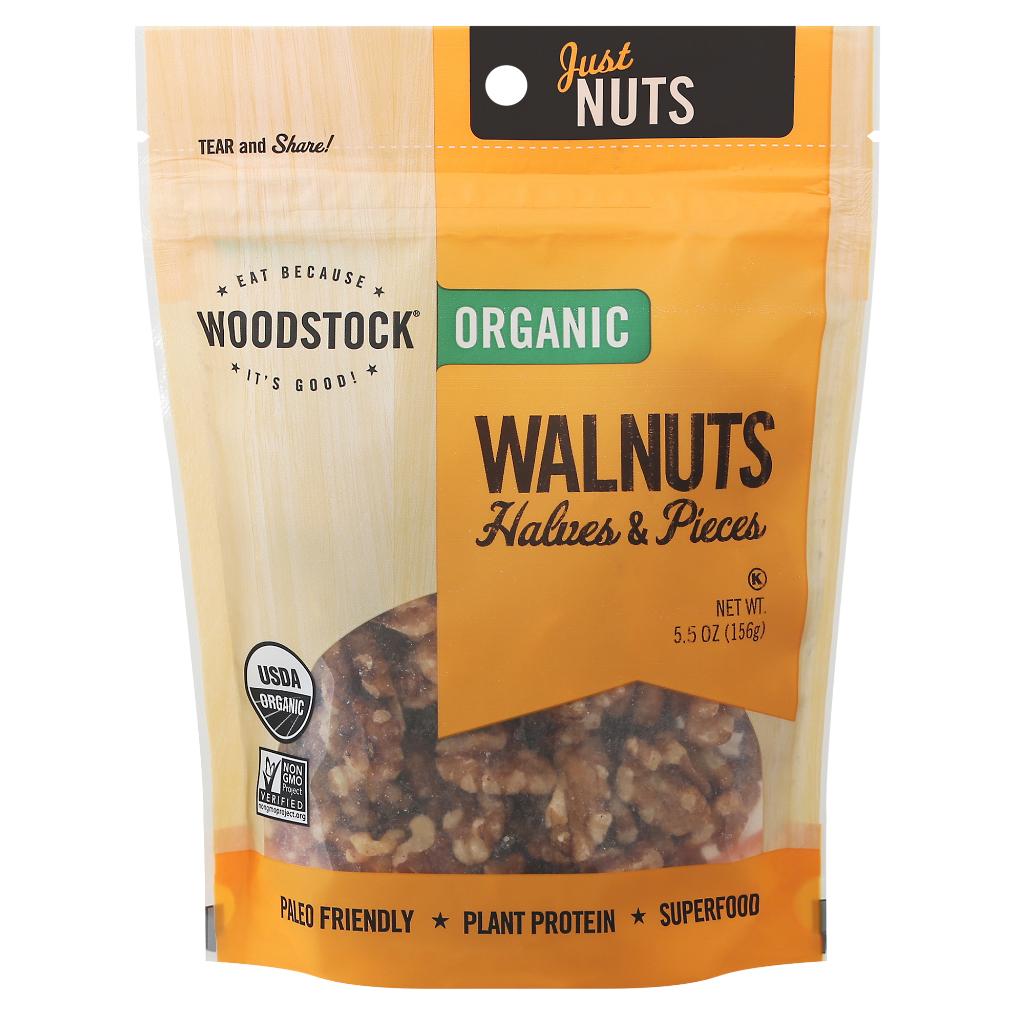 Woodstock Halves & Pieces Organic Walnuts