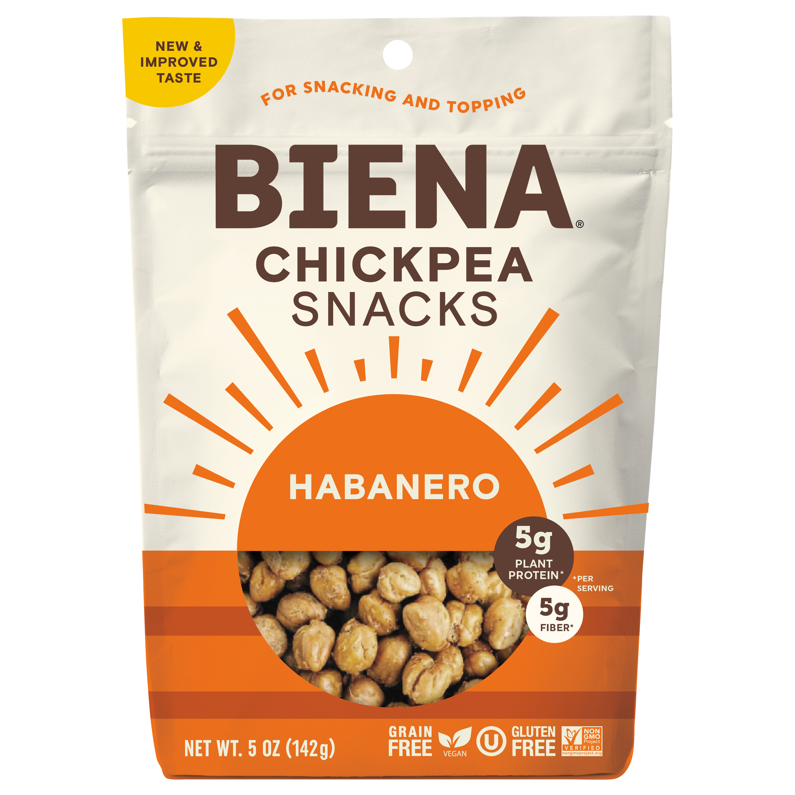 Biena Habanero Chickpea Snacks