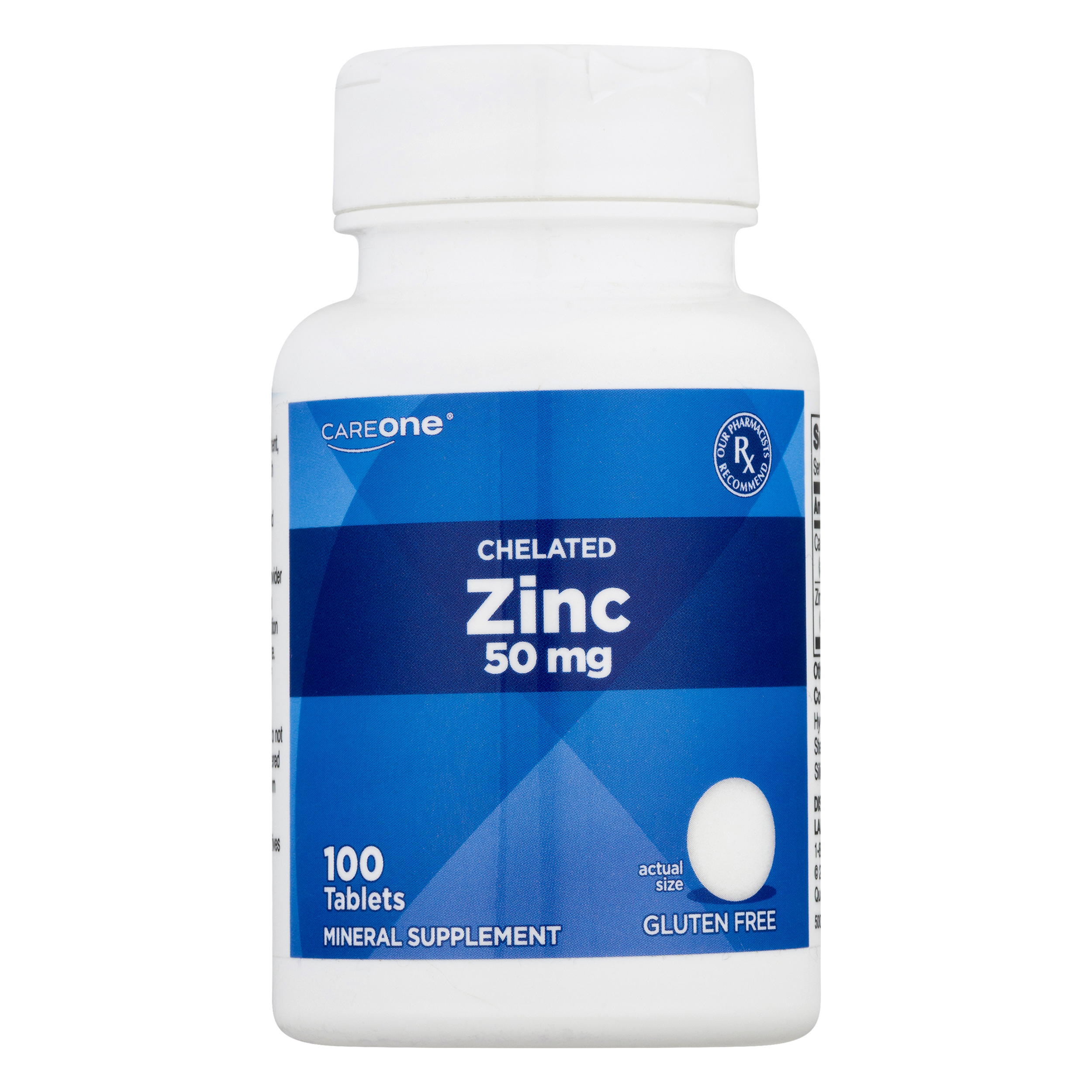 Careone Zinc, Chelated, 50 mg, Tablets, Bottle