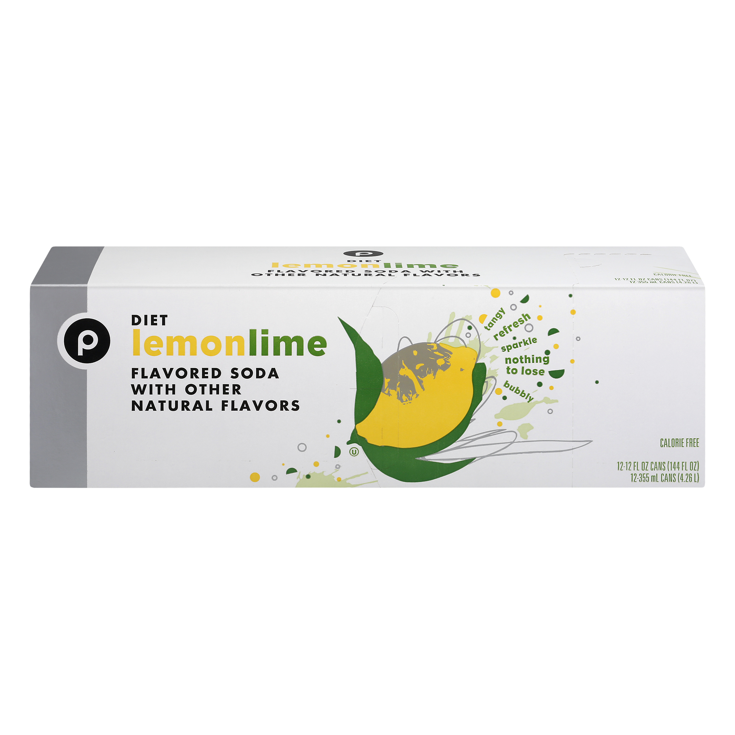 Publix Diet Lemon Lime Soda 12 ea BOX