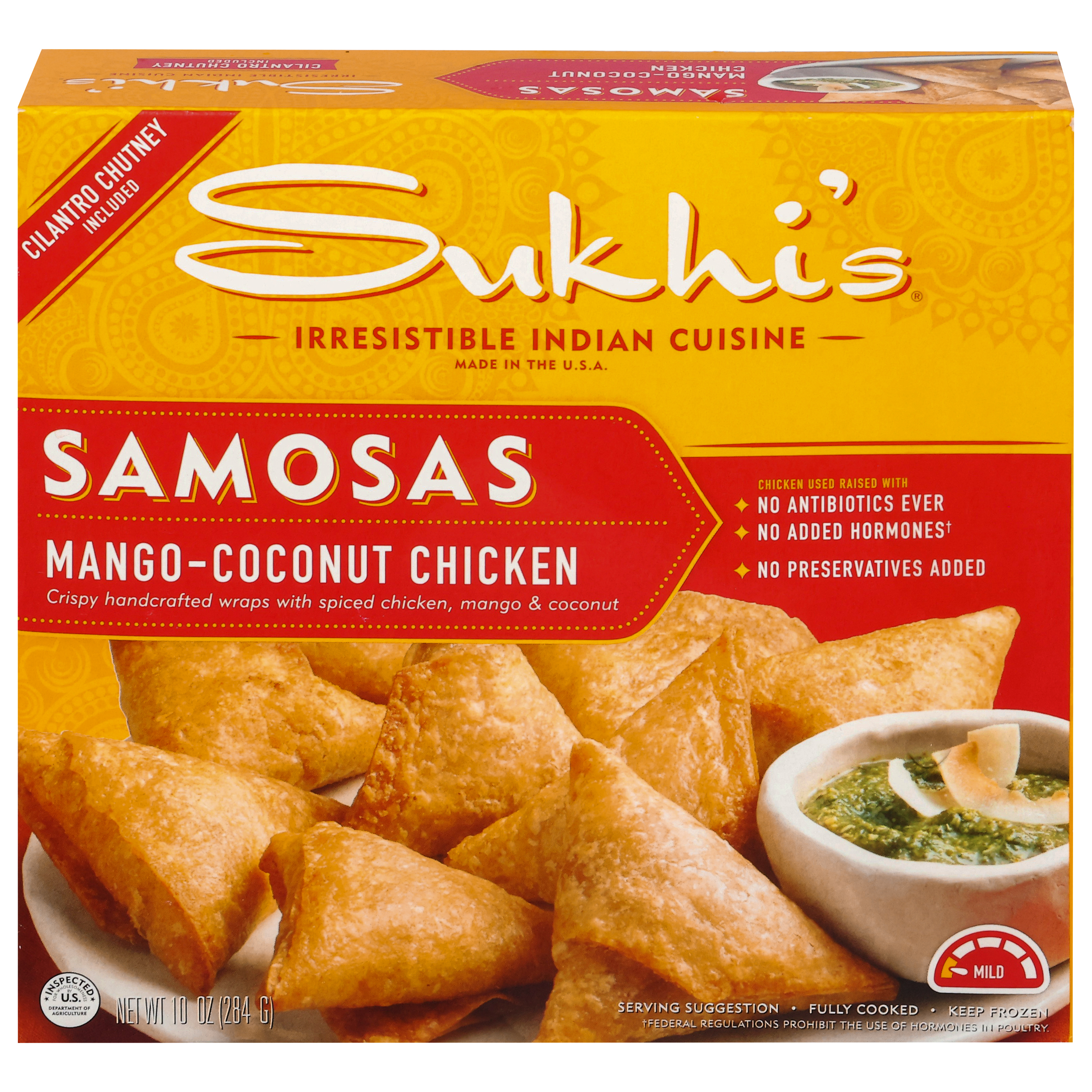 Sukhi's Mild Mango-Coconut Chicken Samosas