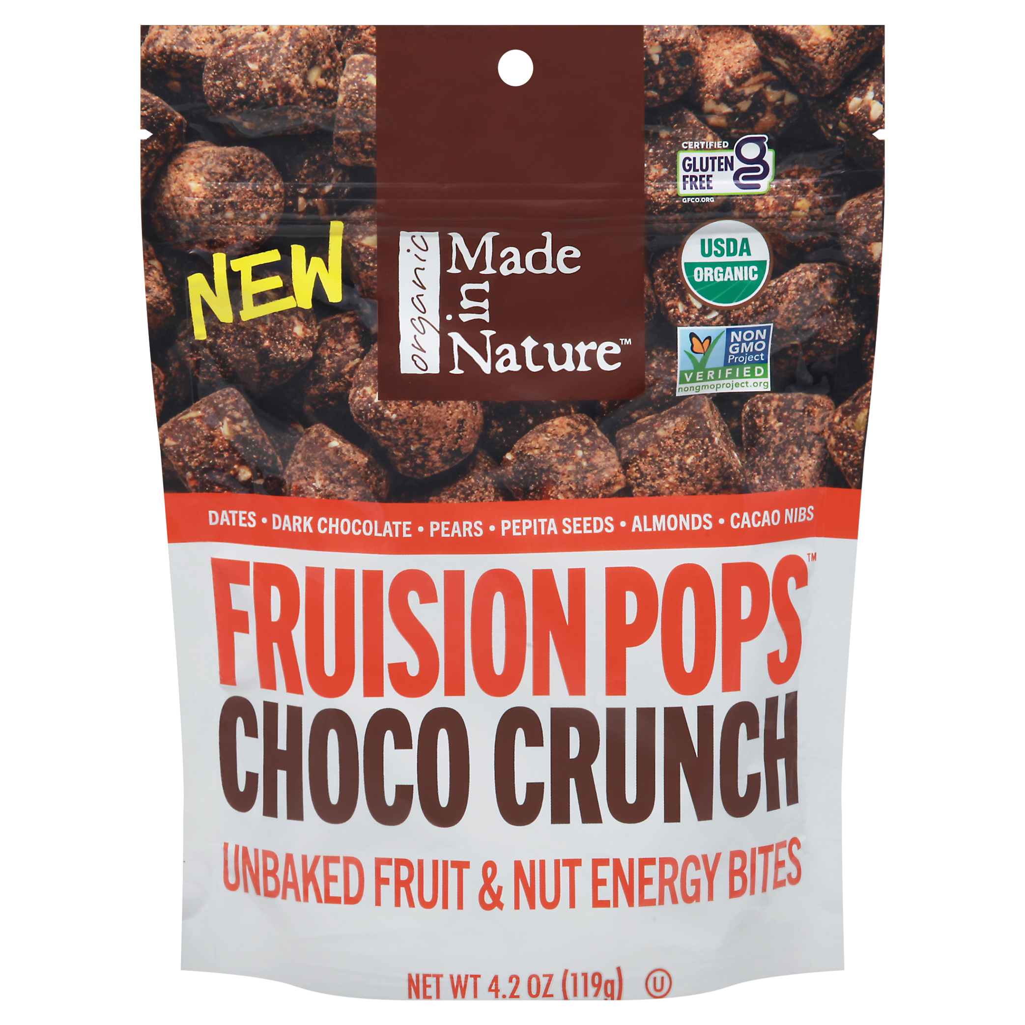 Made in Nature Fruision Pops Choco Crunch Fruit & Nut Energy Bites