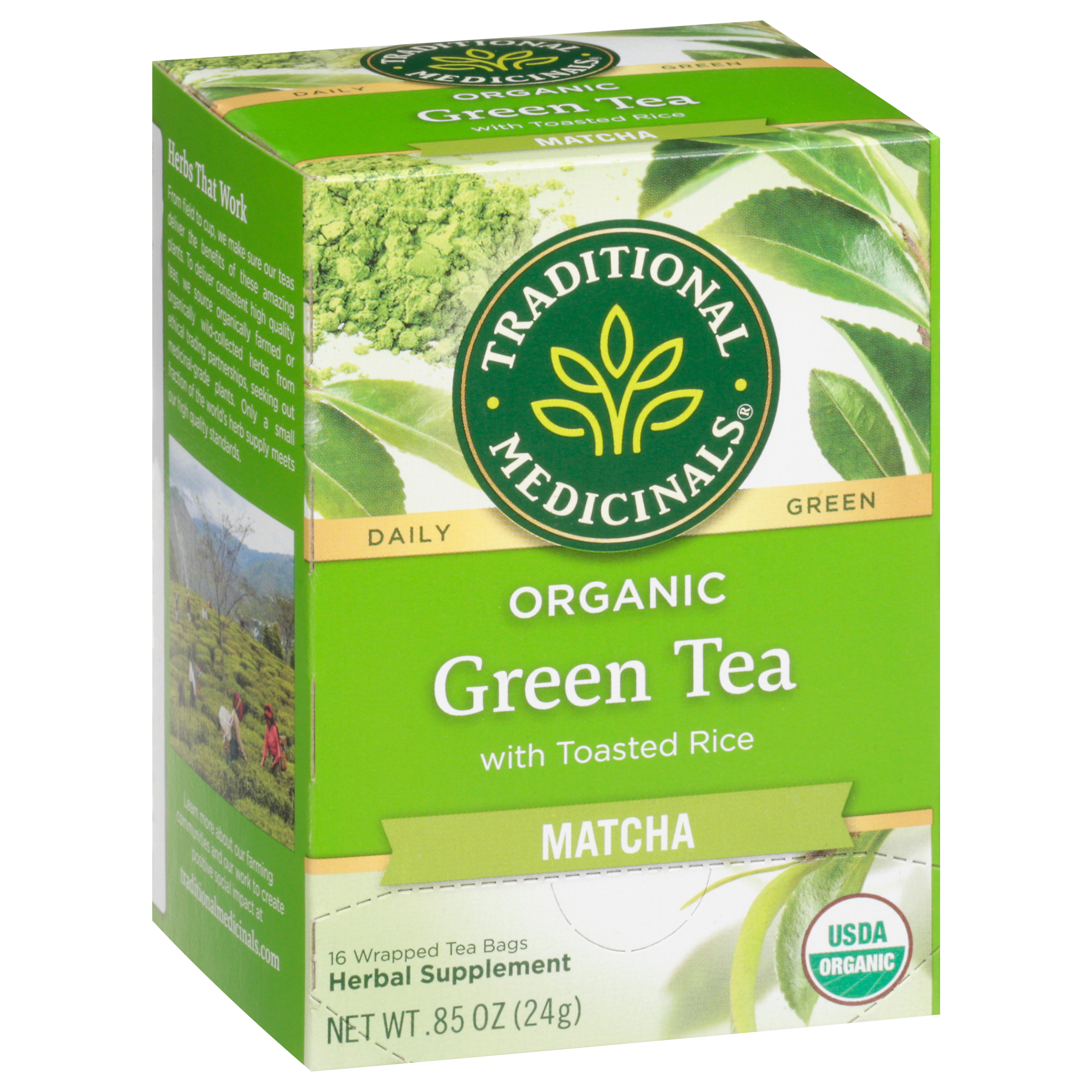 Traditional Medicinals Organic Matcha Green Tea 16 Tea Bags