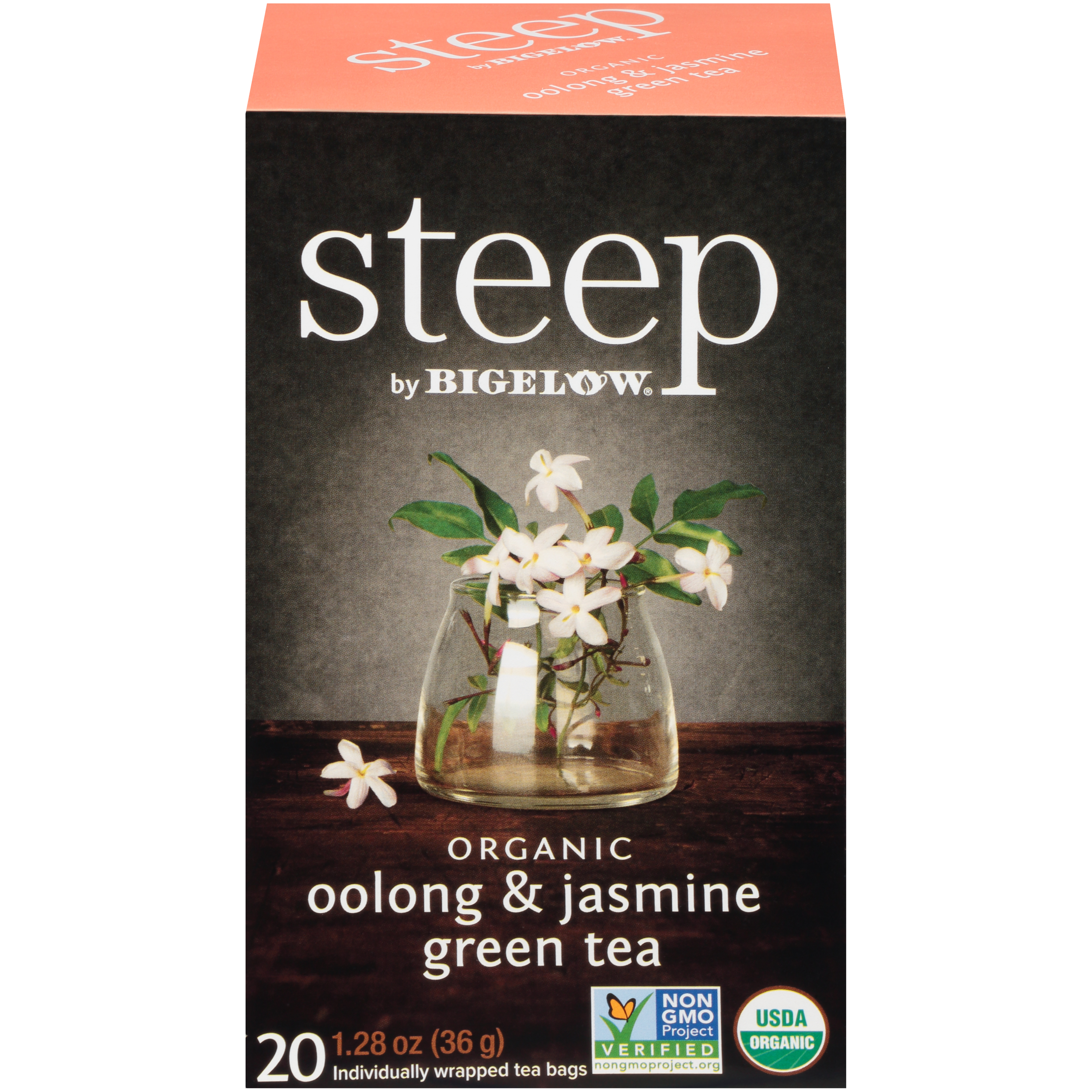 Steep by Bigelow® Organic Oolong & Jasmine Green Tea Bags 20 ct Wrappers