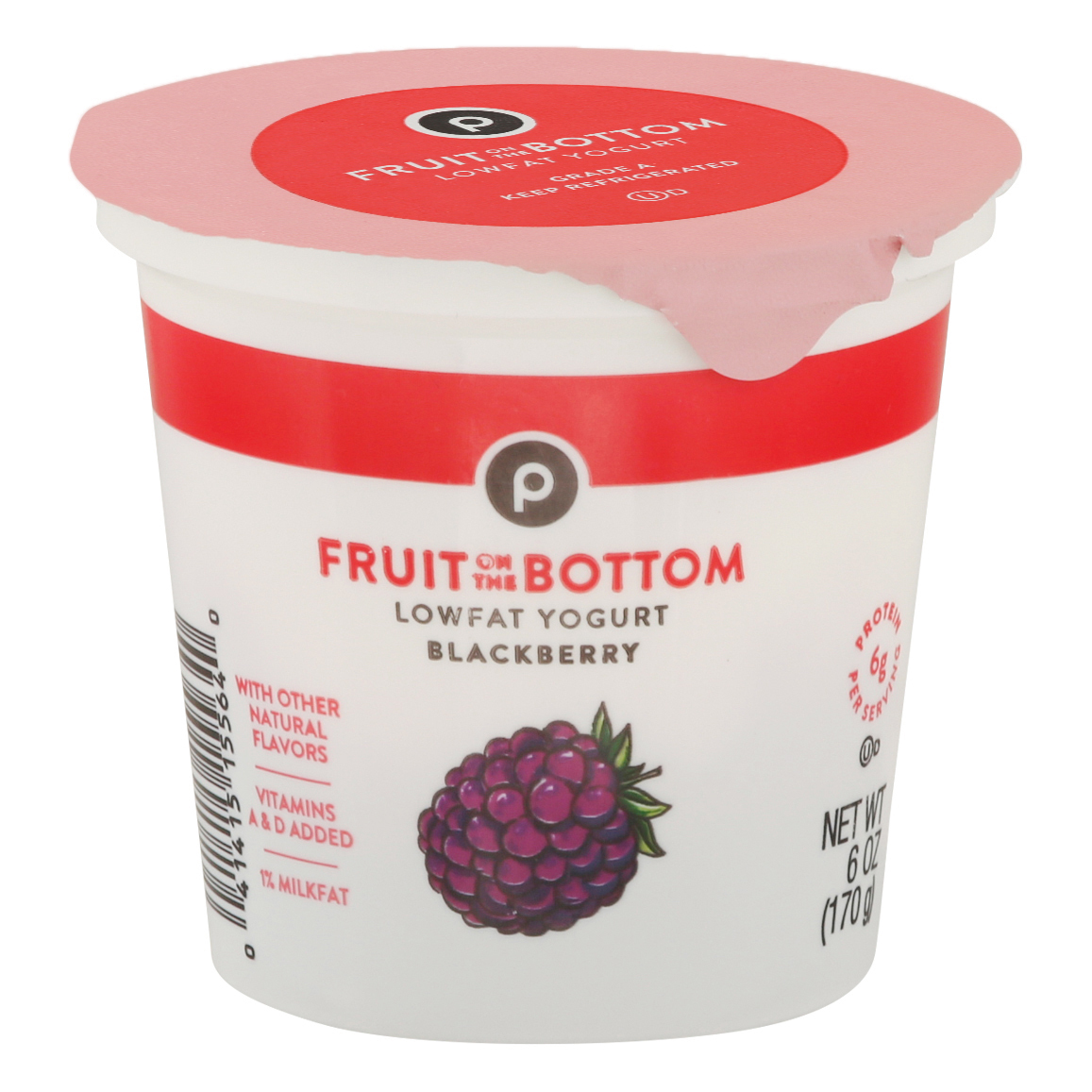 Publix Fruit on the Bottom Blackberry Lowfat Yogurt 6 oz