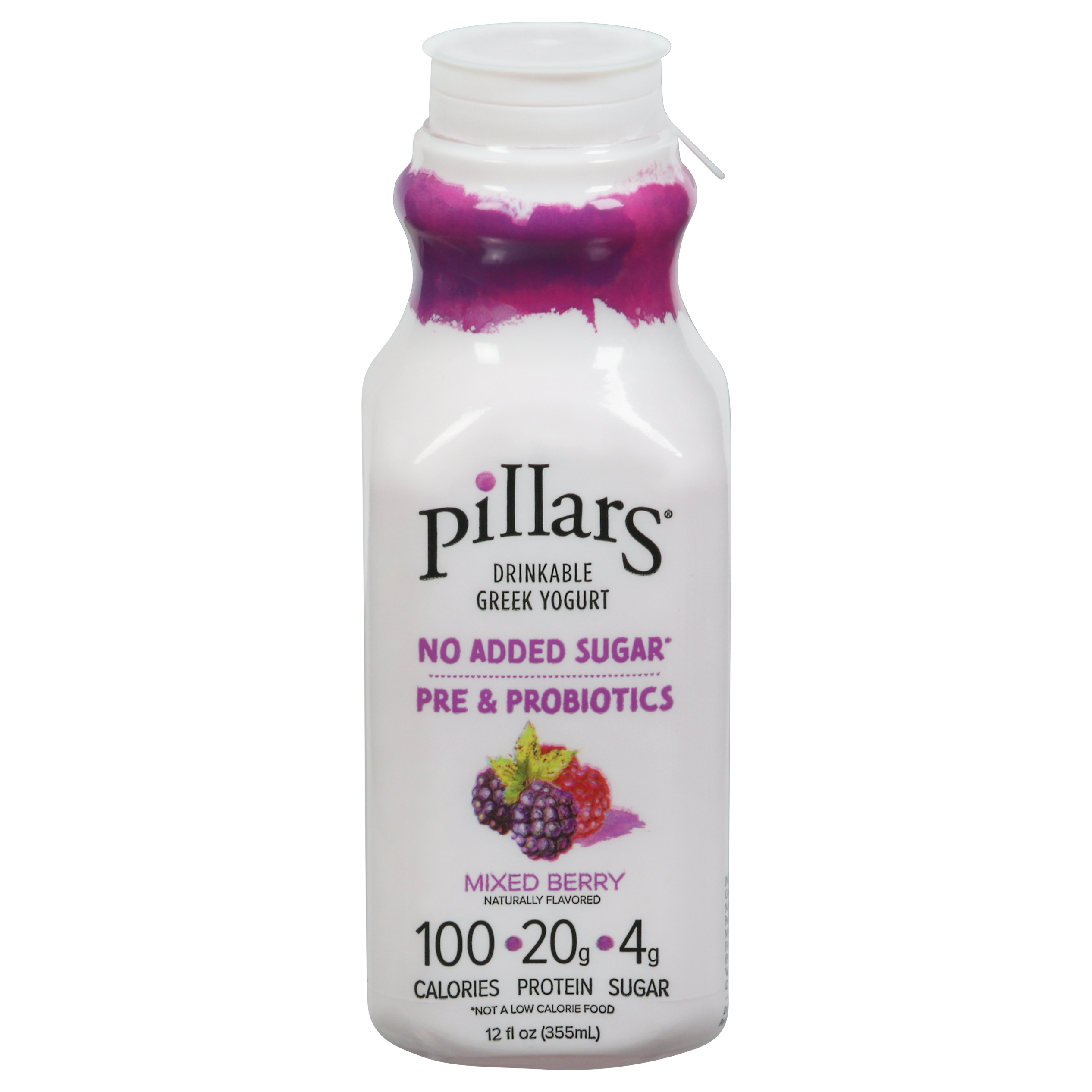 Pillars Pre & Probiotics Mixed Berry Drinkable Greek Yogurt