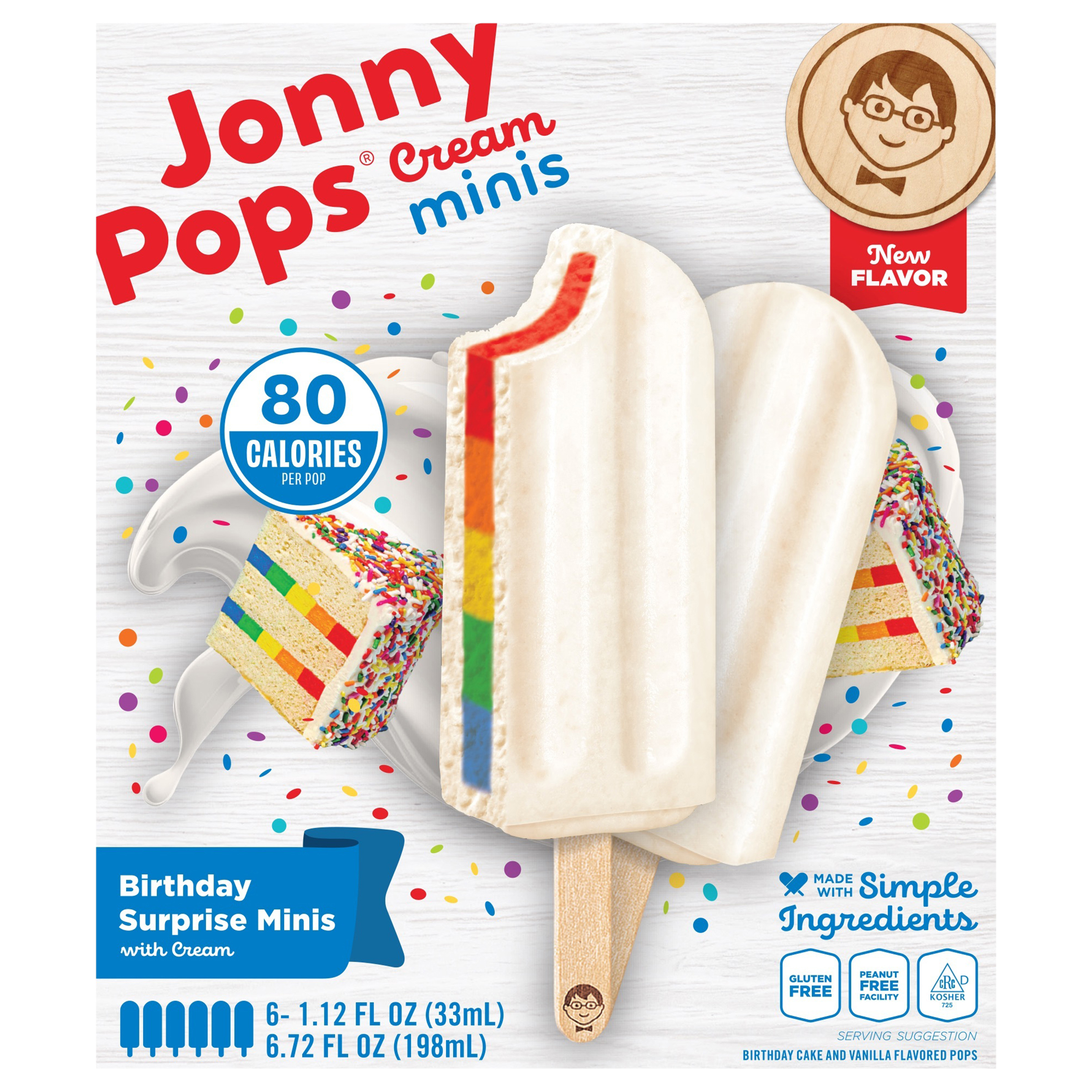 JonnyPops Birthday Surprise Minis with Cream