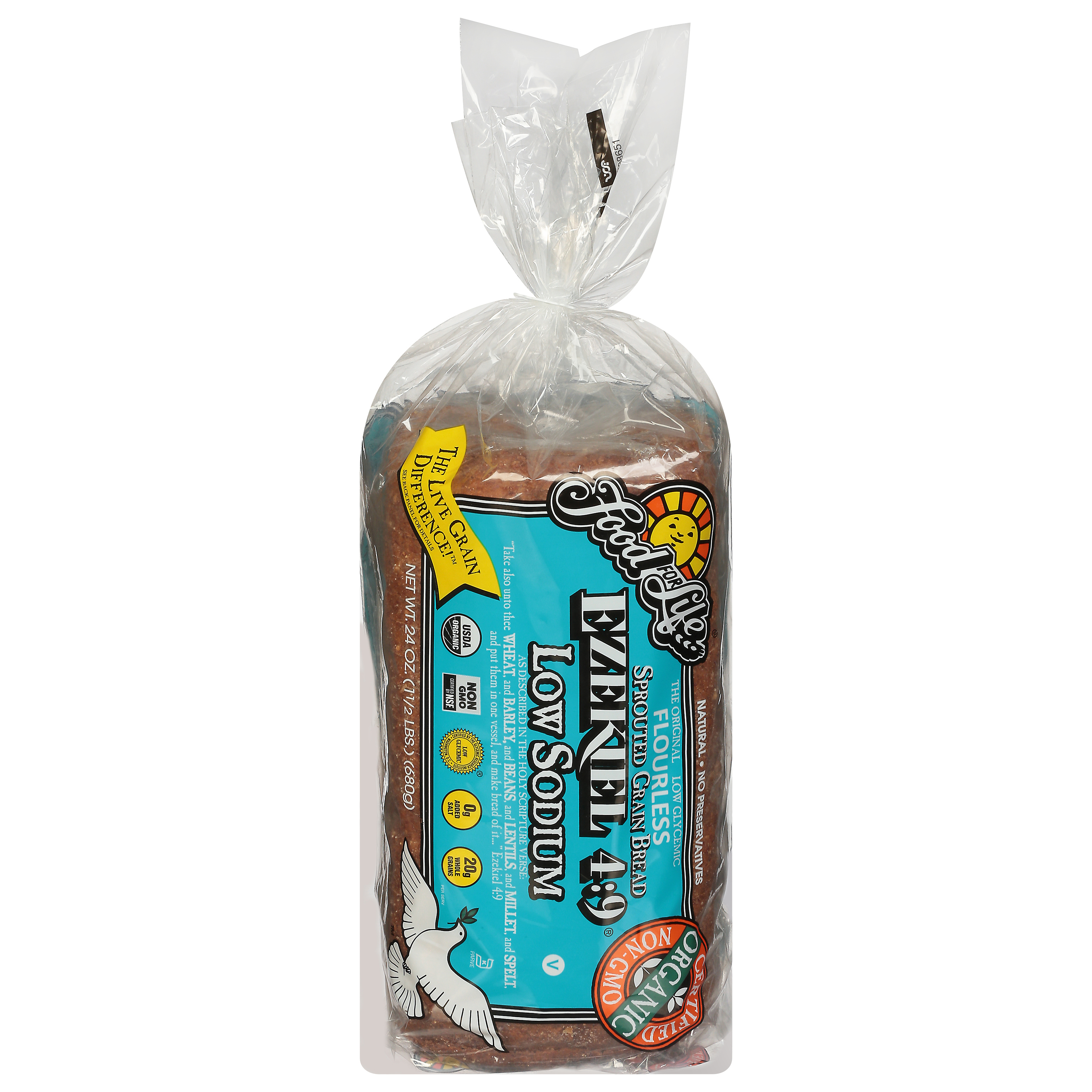Food for Life Ezekiel 4:9 Low Sodium Flourless Sprouted Grain Bread