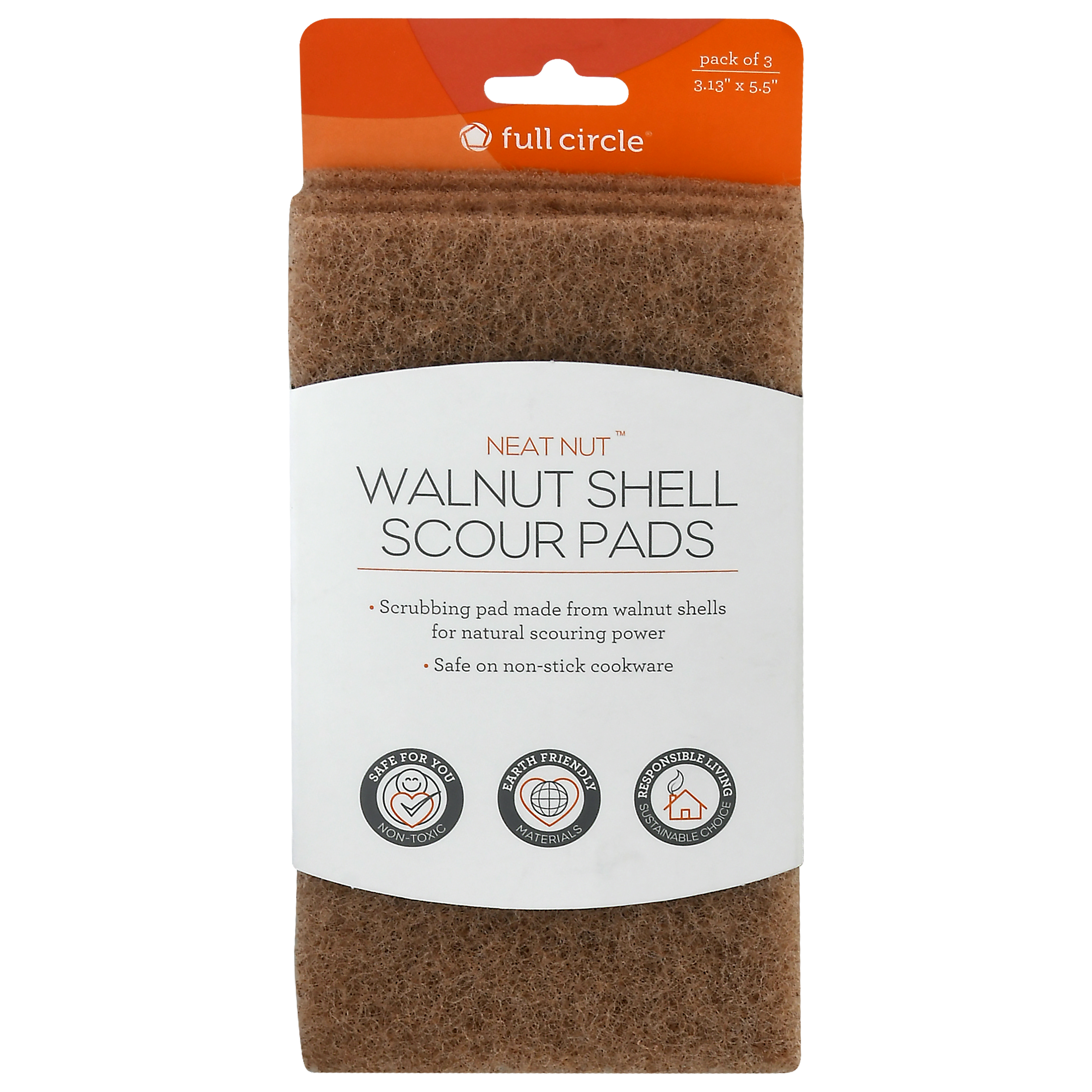Full Circle Neat Nut Walnut Shell Scour Pads
