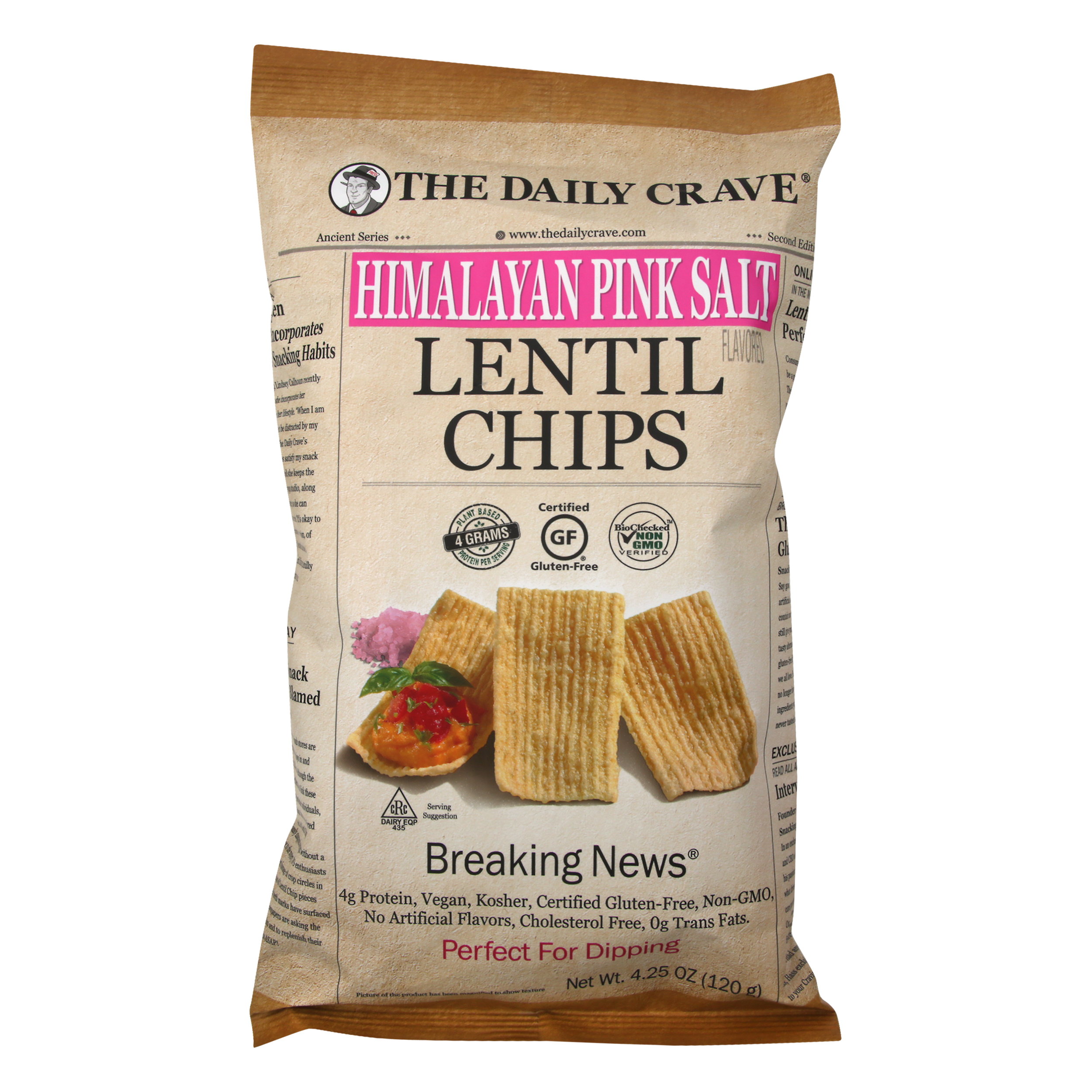 The Daily Crave Himalayan Pink Salt Flavored Lentil Chips