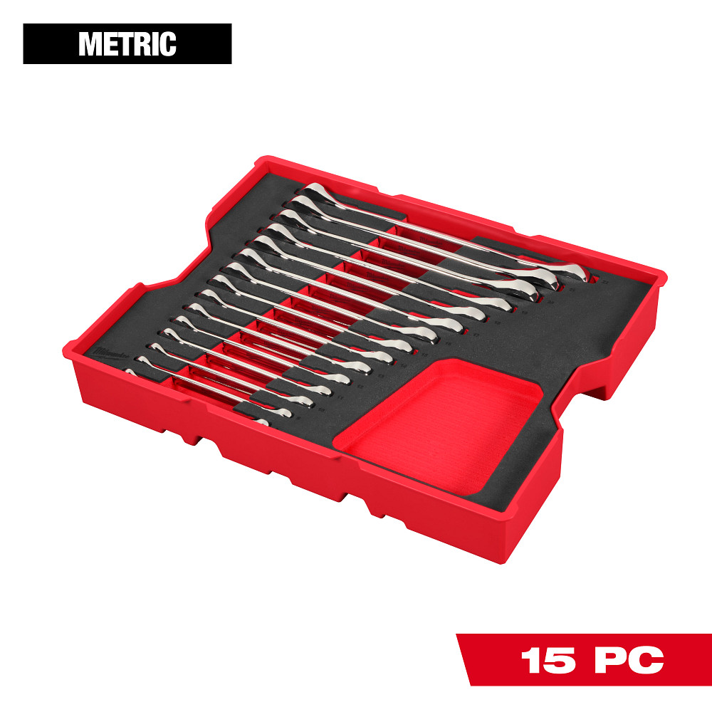 Product image for MILW 48-22-0156 15pc MM Combo Wrenc