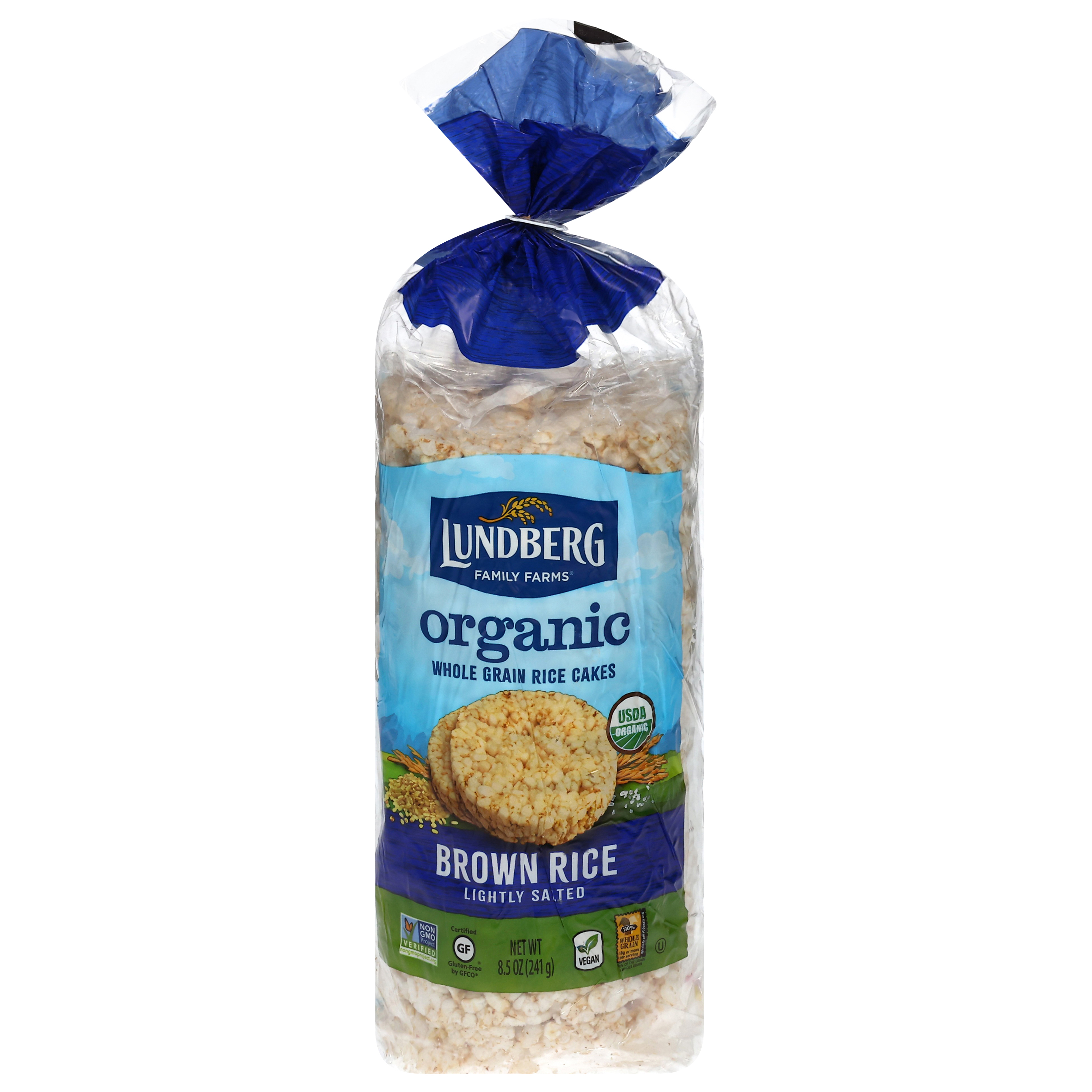 Lundberg Family Farms Organic Whole Grain Lightly Salted Brown Rice Rice Cakes