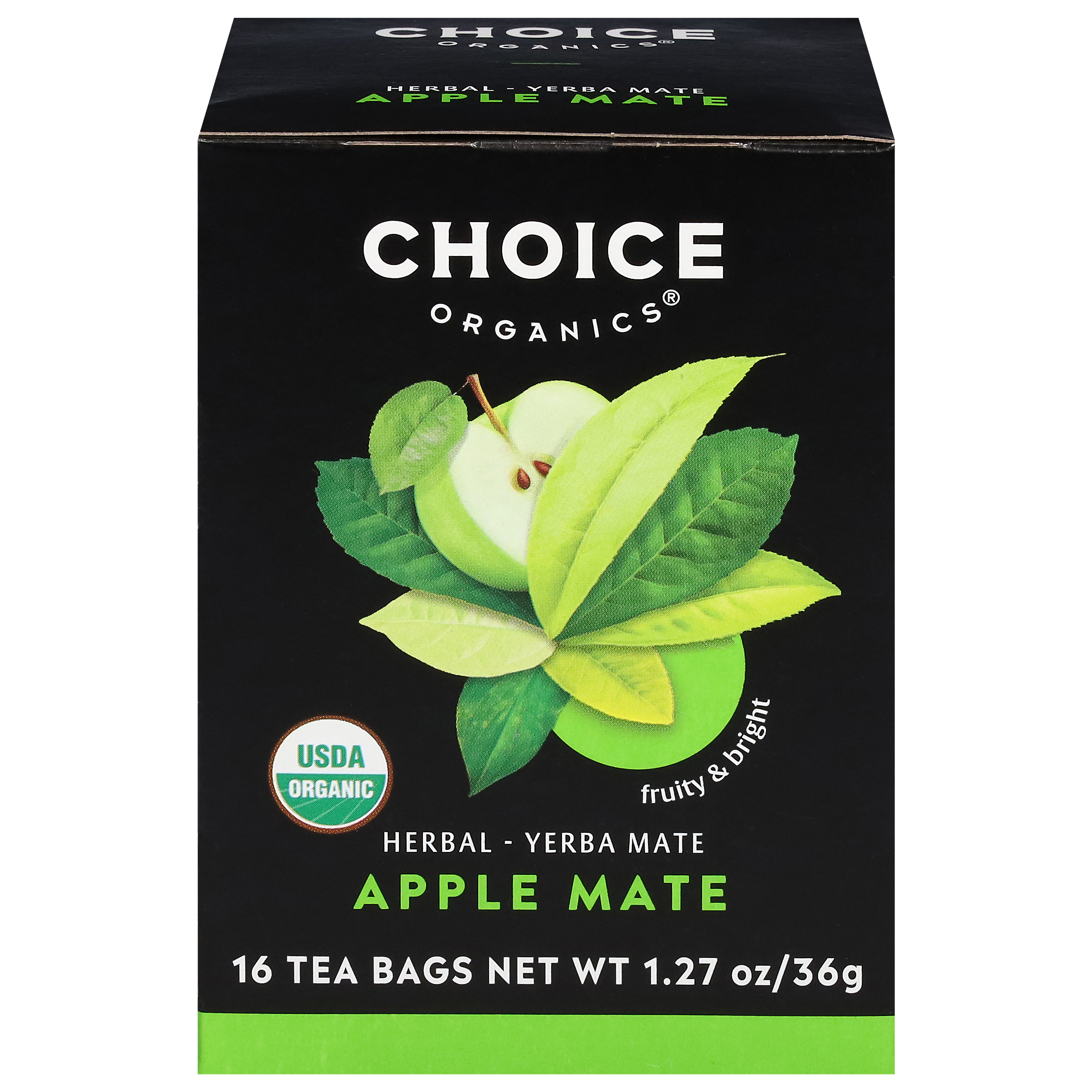 Choice Organics Apple Mate Herbal Tea 16 Tea Bags