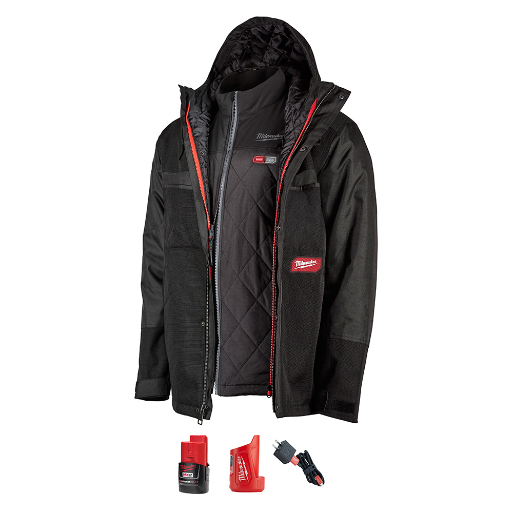 M12™ Heated AXIS™ Layering System with GridIron™ Workshell Kit 2X (Black) Image
