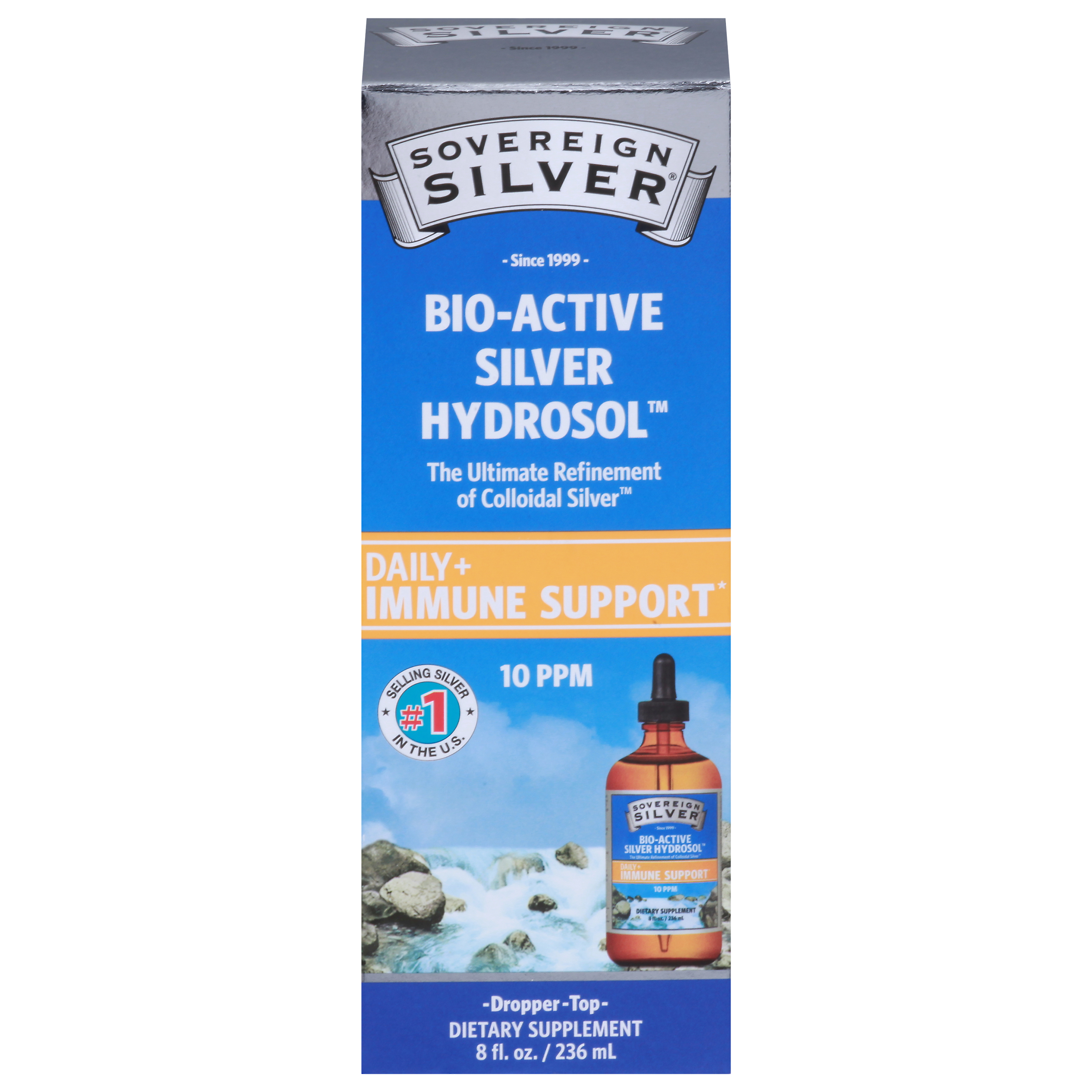 Sovereign Silver 10 PPM Bio-Active Silver Hydrosol Daily Immune Support