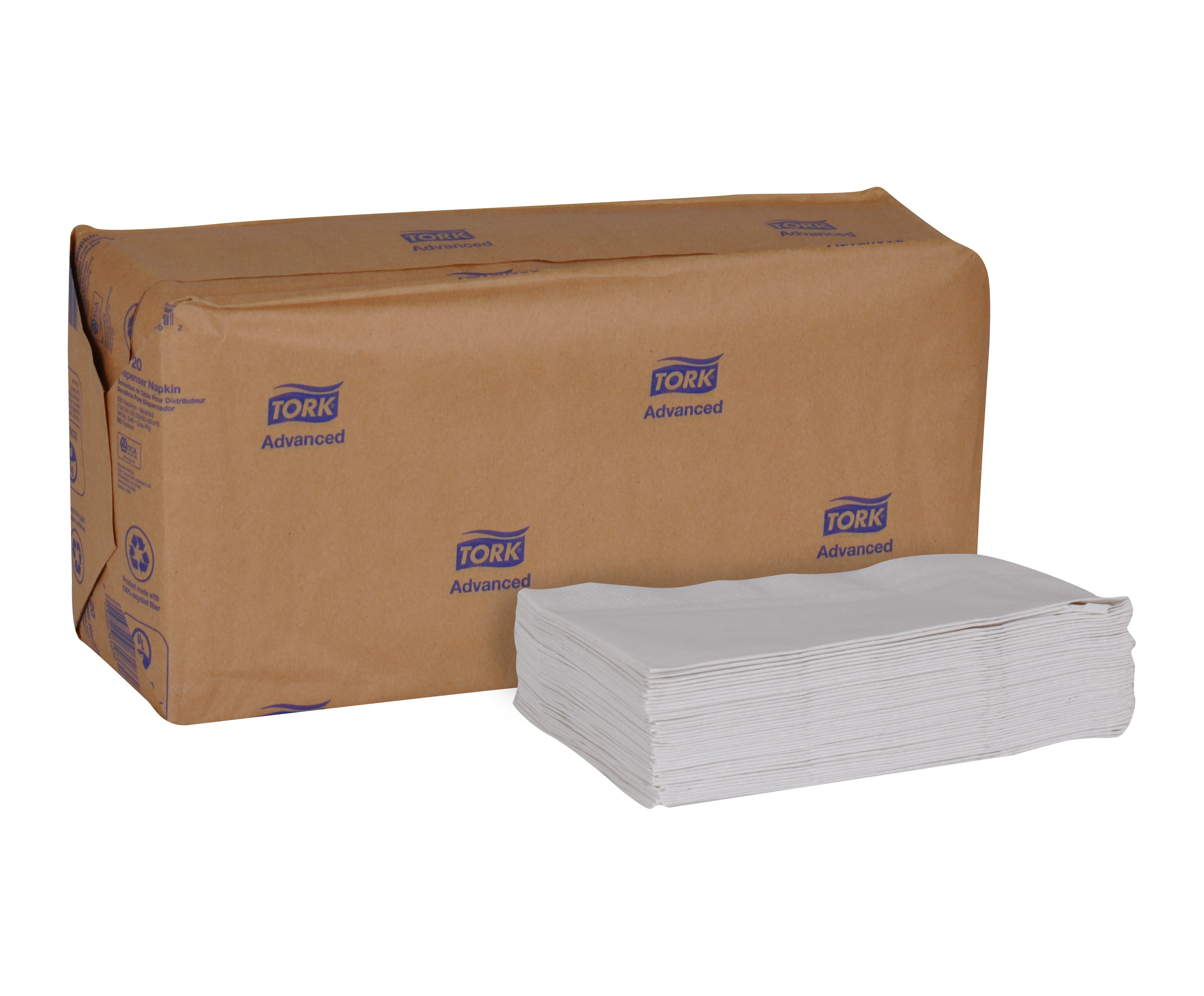 D820 WHT MINI MORNAP  6M/CSADVANCED 1PLY 13X13 NAPKIN